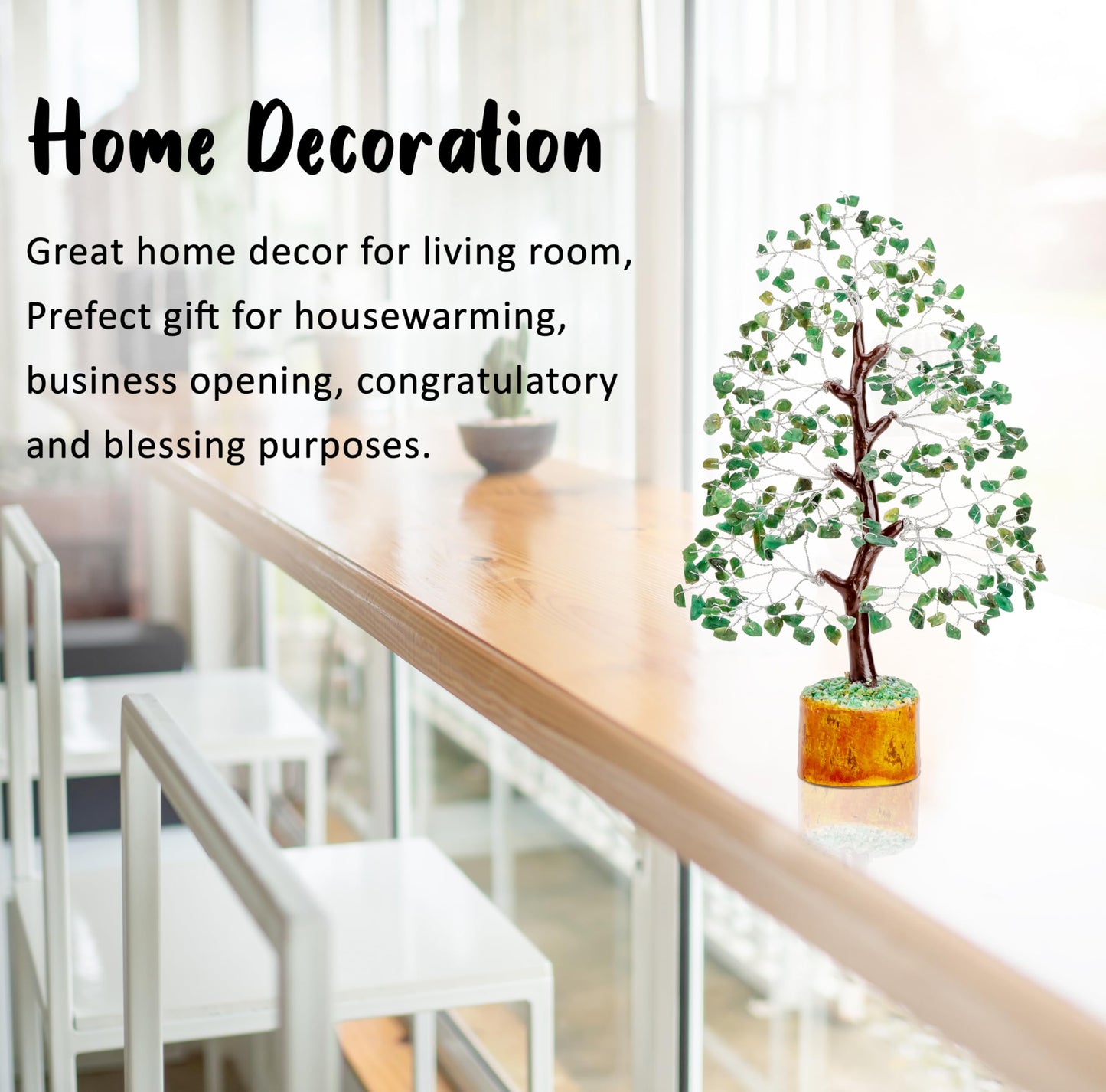 Crocon® Green Aventurine Crystal Tree Of Life, Birthday Gifts For Women & Men, House Decor Healing Crystals Present, Spiritual Gift Room Decor, House Warming Gift New Home, Self Care Mom Birthday Gift