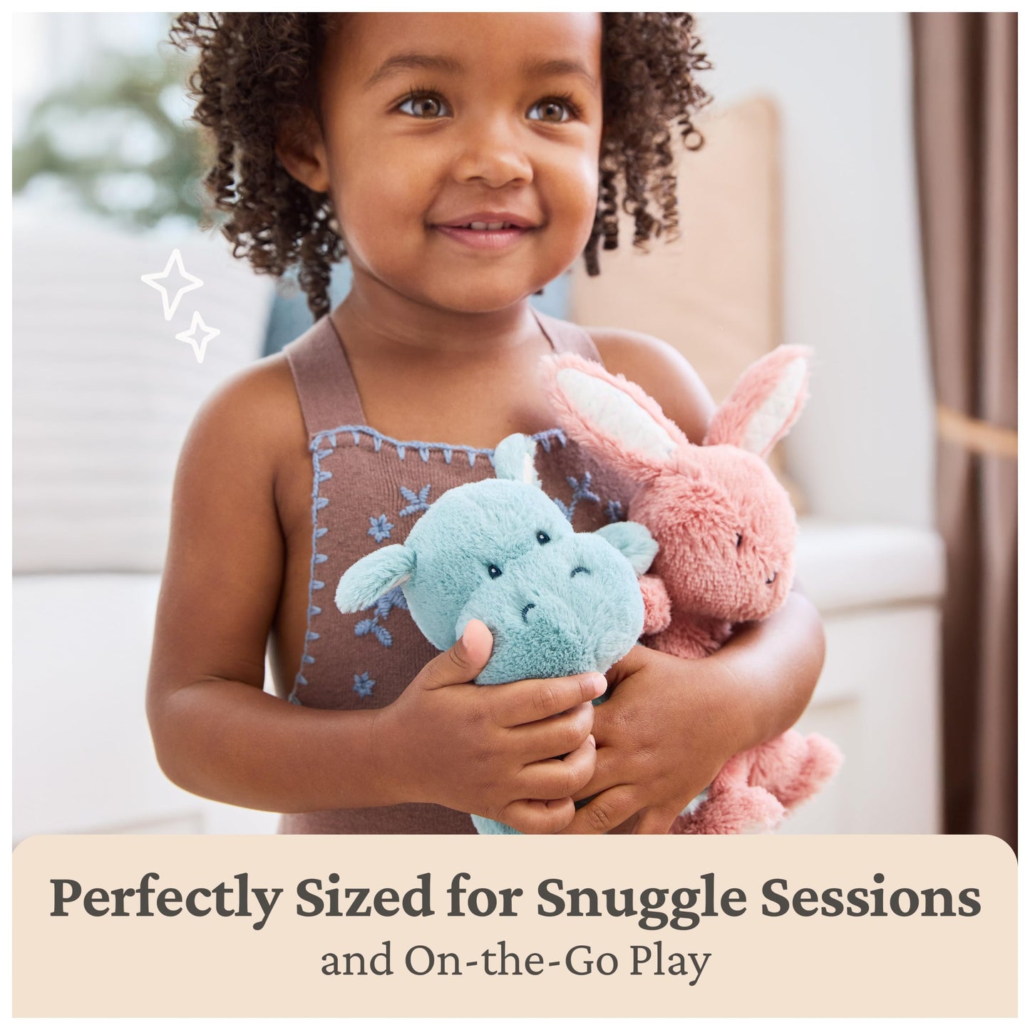 GUND Baby Oh So Snuggly Littles Hippo, Small Stuffed Animals, Hippo Stuffed Animal, Plush Toys for Infants and Toddlers, Teal, 7”