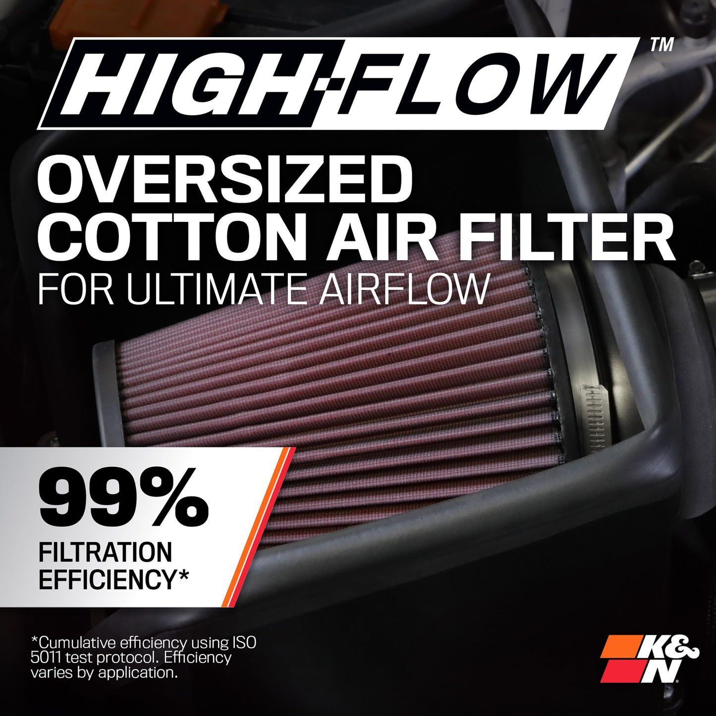 K&N Cold Air Intake System: High-Flow Air Filter, Increase Performance & Towing: Compatible with 2024-2025 Toyota: Land Cruiser, Tacoma, 77-9043KP