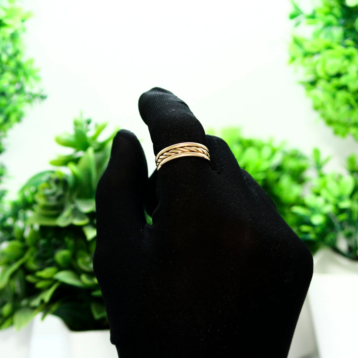 Krishnaa Jewels Pure Copper Classic HandCrafted Band Ring Gift Jewelry for Men and Women (8)