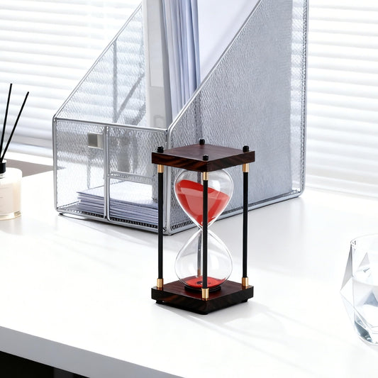YANGYIXIN Hourglass Timer 60-Minute Large Vintage Hour Glass with Wooden Frame for Modern Home, Kitchen, or Office Decoration | Accurate Sand Flow & Calming Visual