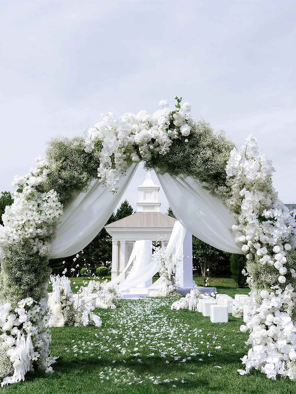 DEEMEI 15 PCS Babys Breath Artificial Flowers Fake Babys Breath Flowers Artificial Bulk White Gypsophila Bouquets Real Touch Faux Flowers for Wedding Floral Arrangement Party Home Decoration
