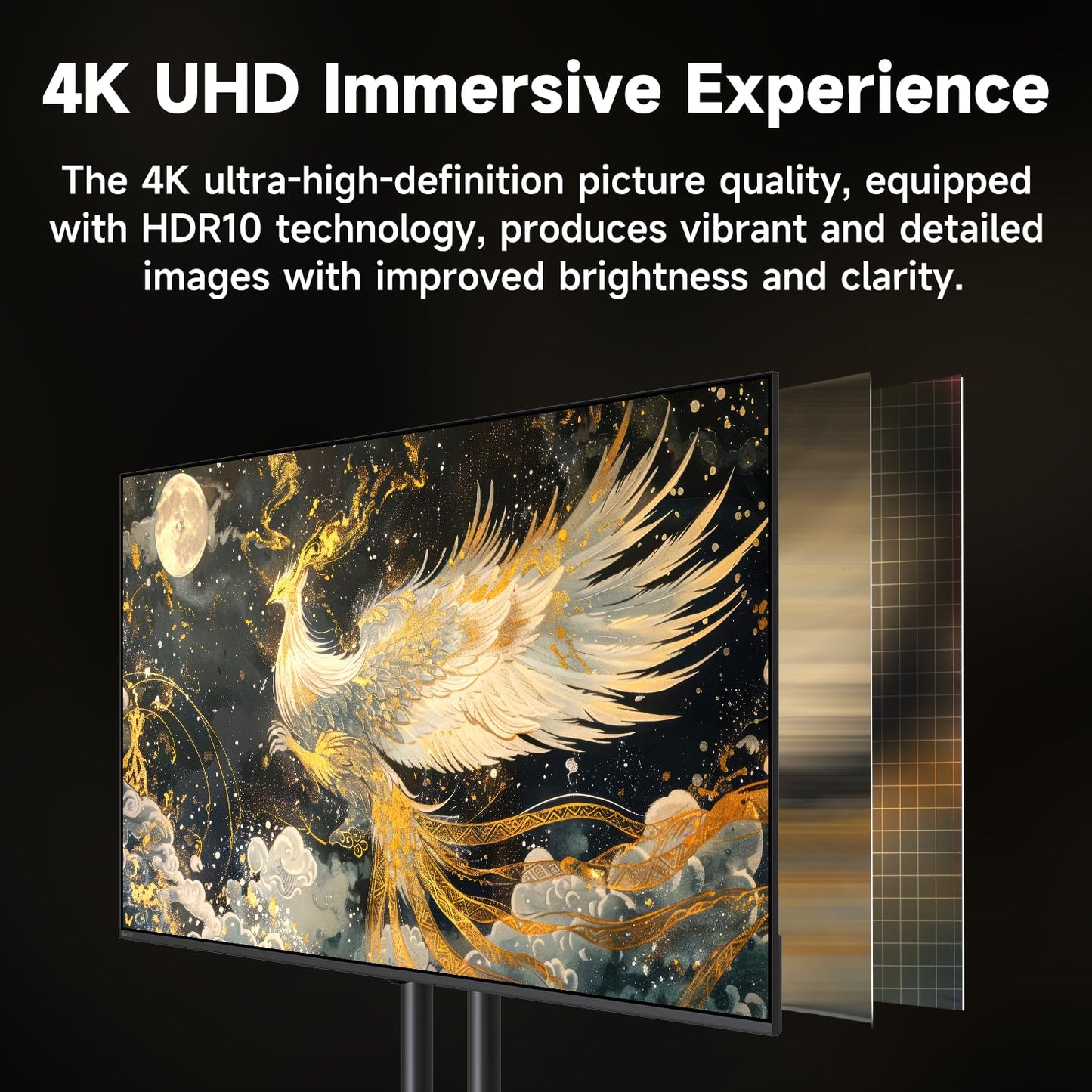 HORION 55 Inch 4K UHD Interactive Display for Conferences, Office, LED Commercial TV, Use for Commercial Signage Display, 260 nit, HDMI, USB, Wi-Fi, Speakers