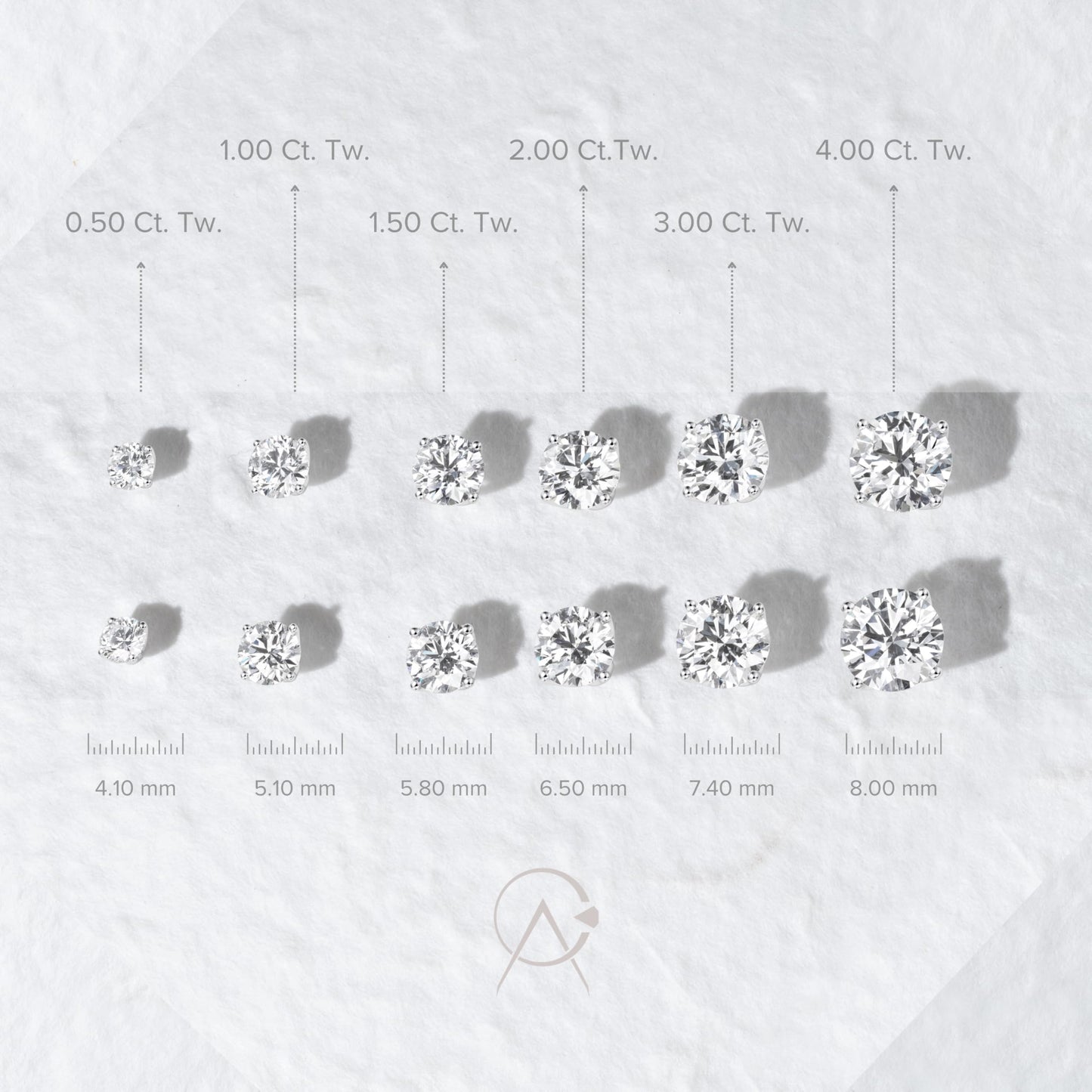 IGI Certified 1 Carat Lab Grown Diamond Round Stud Earrings for Women I 14k White Gold Earrings (G-H, VS1-VS2, 1.00 cttw) 4-Prong Brilliant Cut Diamond I Screw Back Studs by Carbon Atelier