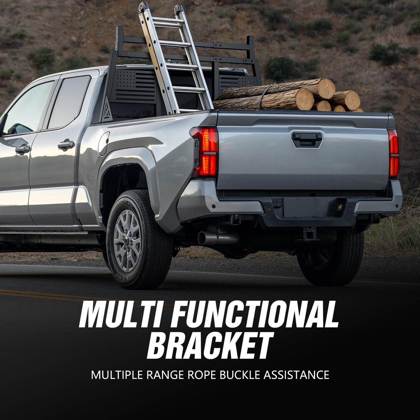YZONA Truck Headache Rack Extendable Sport Roll Bar Compatible with Ford F150/ Titan/Silverado 1500 & GMC Sierra 1500/ Frontier/Tundra/Chevy Colorado & GMC Canyon/Tacoma/Gladiator JT