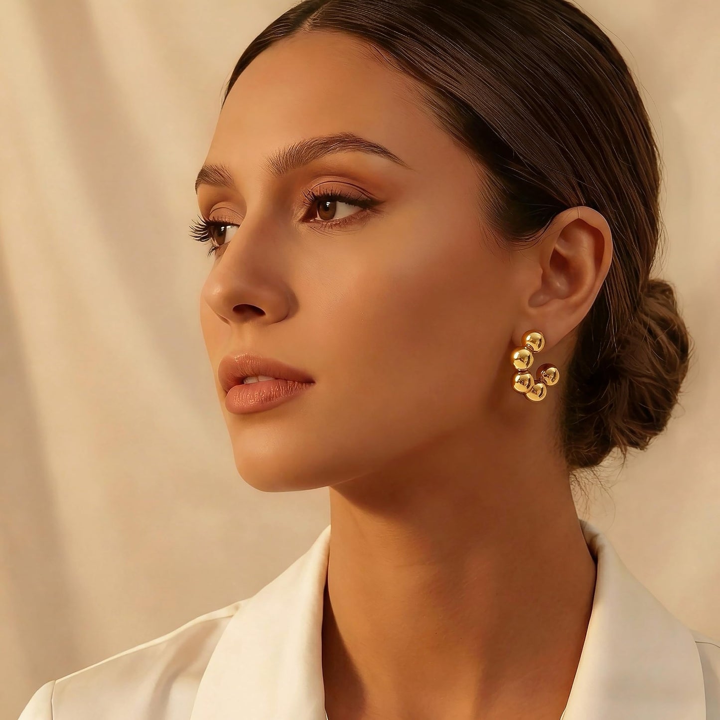 16 Pairs Starfish Chunky Gold Hoop Earrings Set for Women, Beach Shell Style Stack Statement Earrings, Hypoallergenic Lightweight Gold Plated Trendy Summer Jewelry Gift