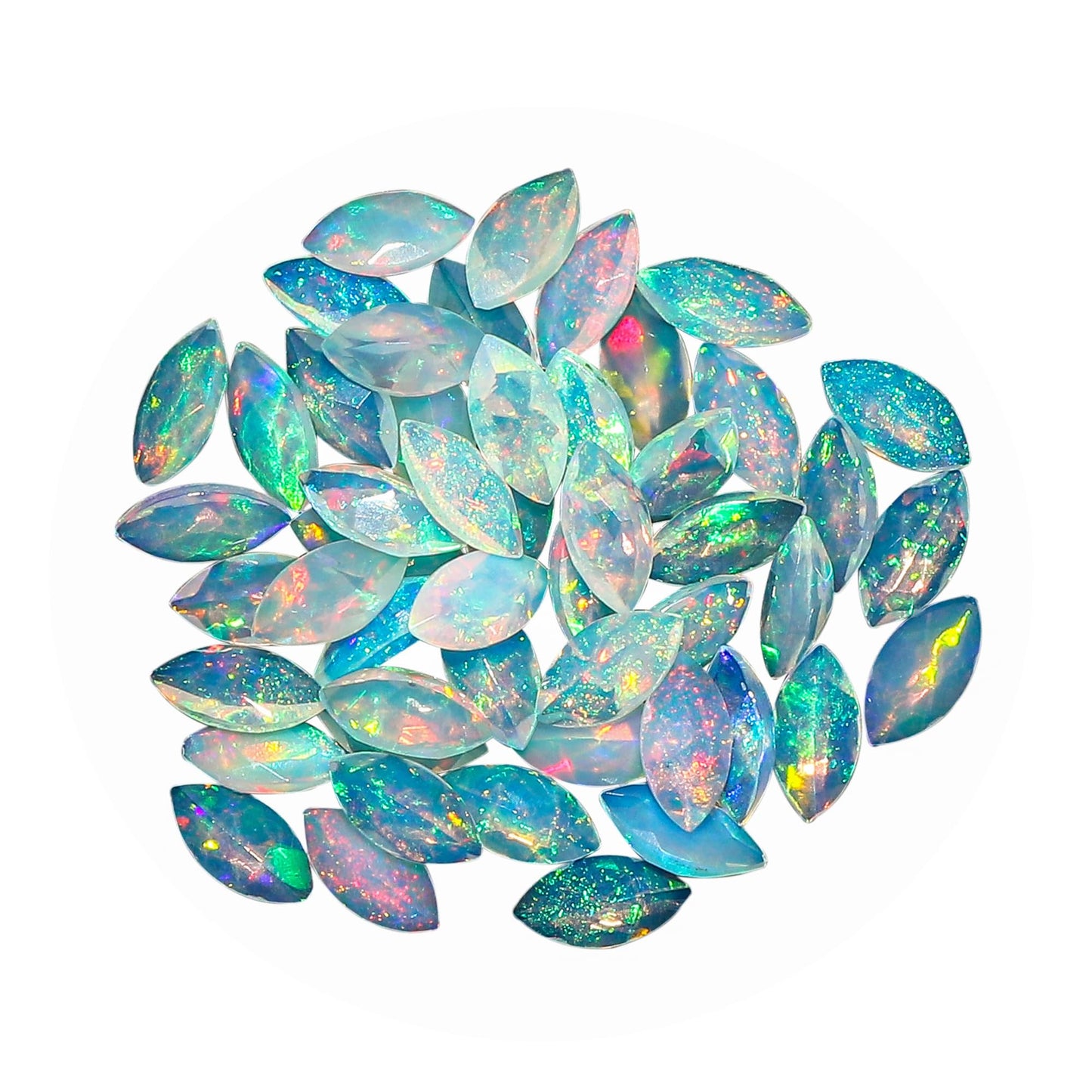 10 Pcs,6x3 mm, AURA GEMS Natural Ethiopian Opal,Briliant Cut, Marquise, Shape, Jewelry Making Supply, Chakra Energy Healing Gemstone, Real Crystal, Birthstone, Wholesale deal