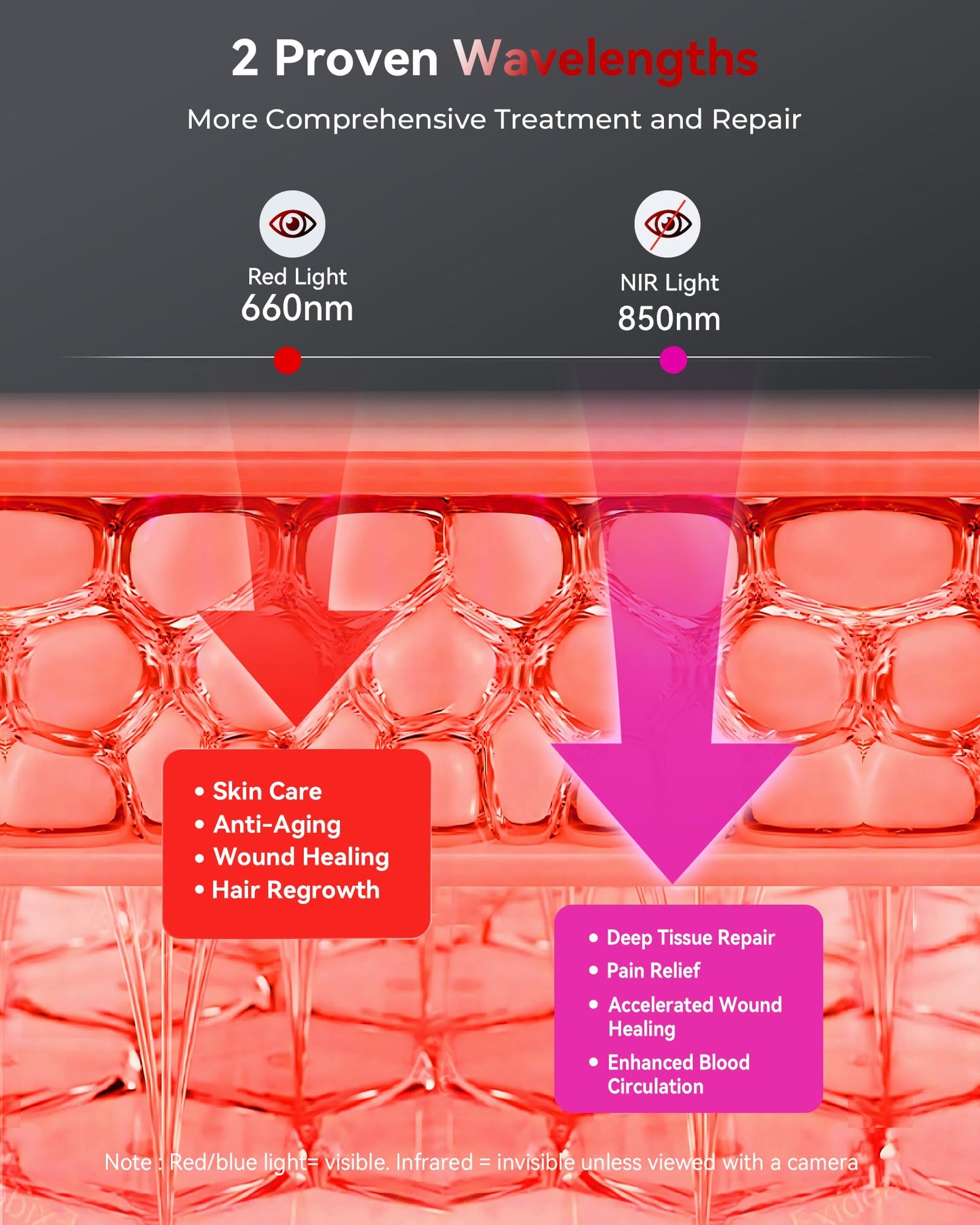 FLIKEZE 2026 Upgraded Red Light Therapy for Body Face, Dual Chip 660nm 850nm Red Light Panel with 3 Modes, Dimmable & Timer, Infrared Light Therapy for Home Office Gym, Basic 78 LEDs
