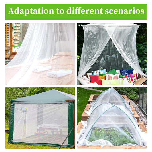 39 x 10 Ft Mosquito Netting for Garden Patio, Breathable Mesh Net for Bird and Insect Protection, Plant Cover for Vegetables, Fruits and Flowers, White 3x12 m