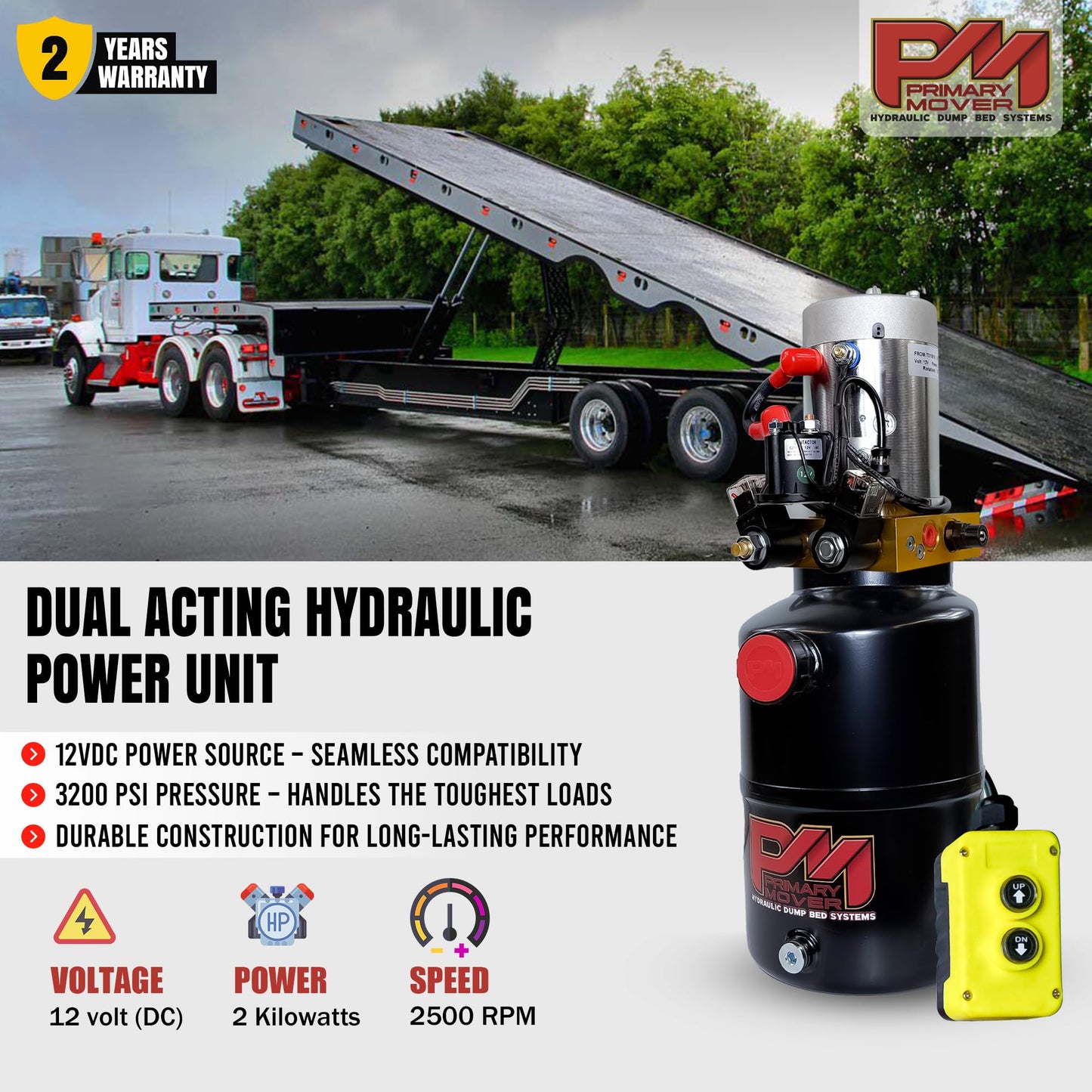 Hydraulic Tilt Deck Kit 310 for Trailers with Cylinder Assembly (Welded Cylinder) PTD-310-K