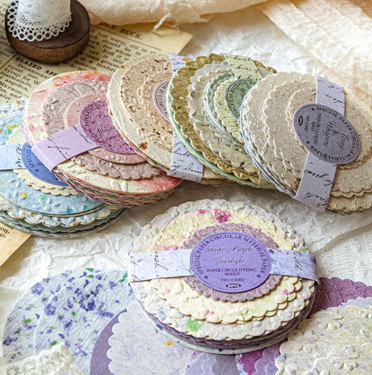 300Pcs Scrapbook Supplies Kit, Round Edge Colorful Textured Embossed Rice Decoupage Paper for Scrapbooking, Junk Journaling, Card Making, Mixed Media Collage, Vibrant DIY Decorative Materials Gift Set