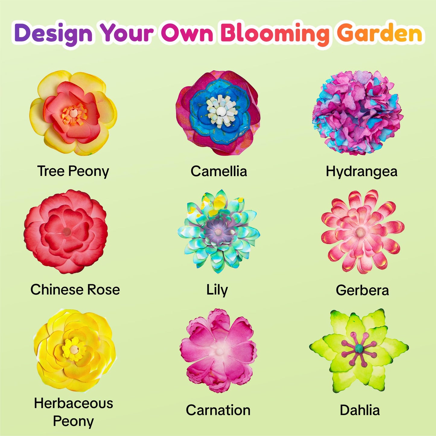 Kiditos Magic Flower Craft Kit for Girls, DIY Color Changing Flower Bouquet Craft & Science Kit, Arts & Crafts STEM Toy, Creative Birthday Gift for Kids Ages 6+