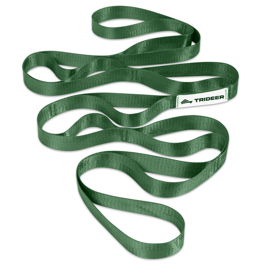 Trideer Non-Elastic Stretching Strap with Loops for Physical Therapy & Rehab, Knee Hip Leg ROM Post-Surgery, Yoga Strap for Stretching, Leg Lifter Strap Mobility Aid, Hamstring Calf Back