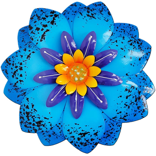 LITIALLY Outdoor Metal Flower Wall Art, New Creative Cute Metal Flower Decorations, Wall Art Decor for Indoor Outdoor Porch Decor Space