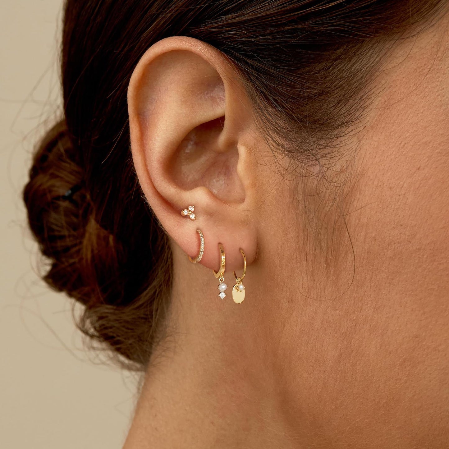 SELFROSE Gold Earrings for Women, Dainty Earring Stacks 14K Gold Plated Huggie Earrings for Women Trendy Hypoallergenicc Unique Dangle Drop Earrings Set Cute Small Huggie Hoop Earrings Womens Jewelry