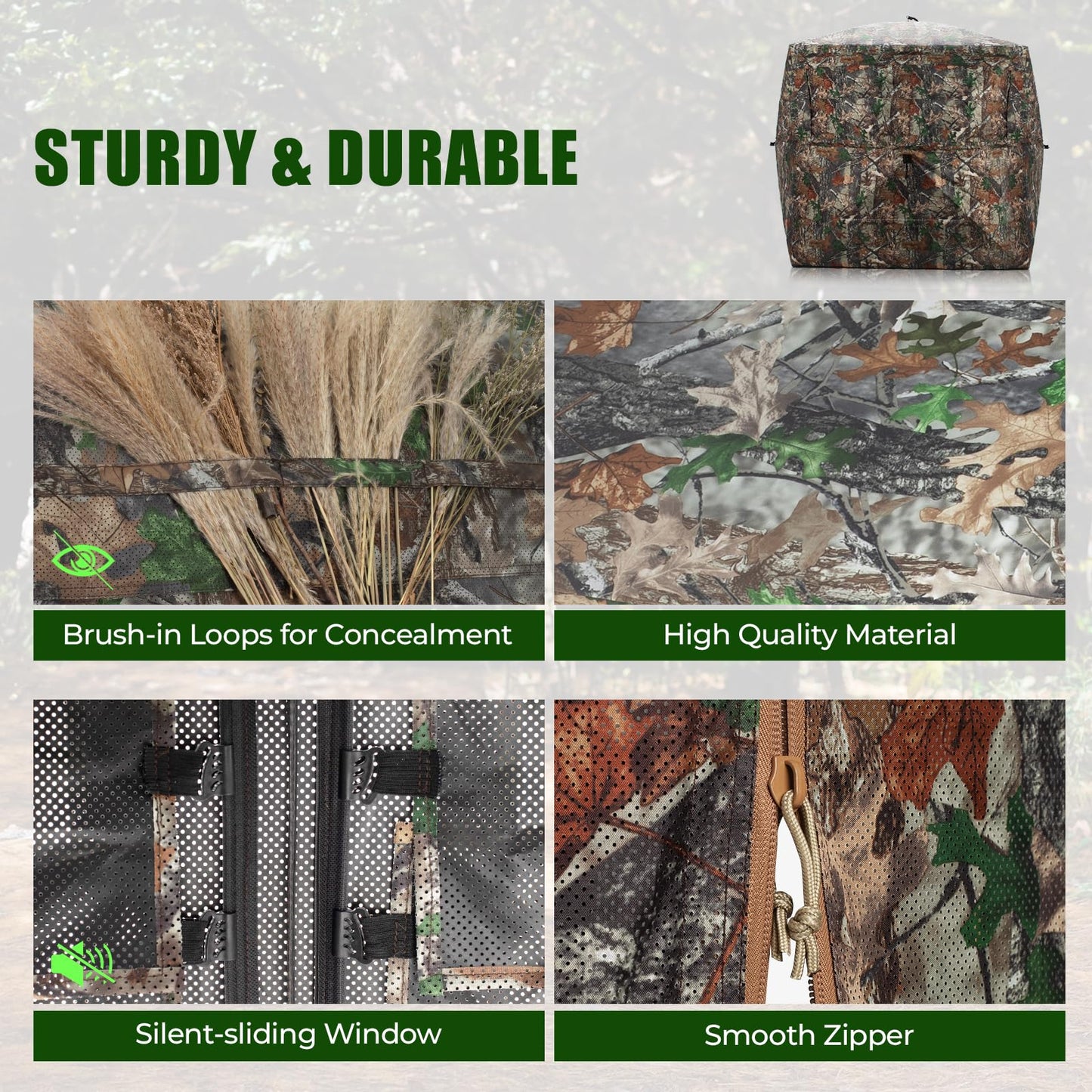 Fishing Waders for Men Women with Boot Hanger, Waterproof Phone Case Size 12 + Hunting Blind 360 Degree See Through Ground Blind - 2-3 Person Pop Up Deer Blind for Hunting with Carrying Bag