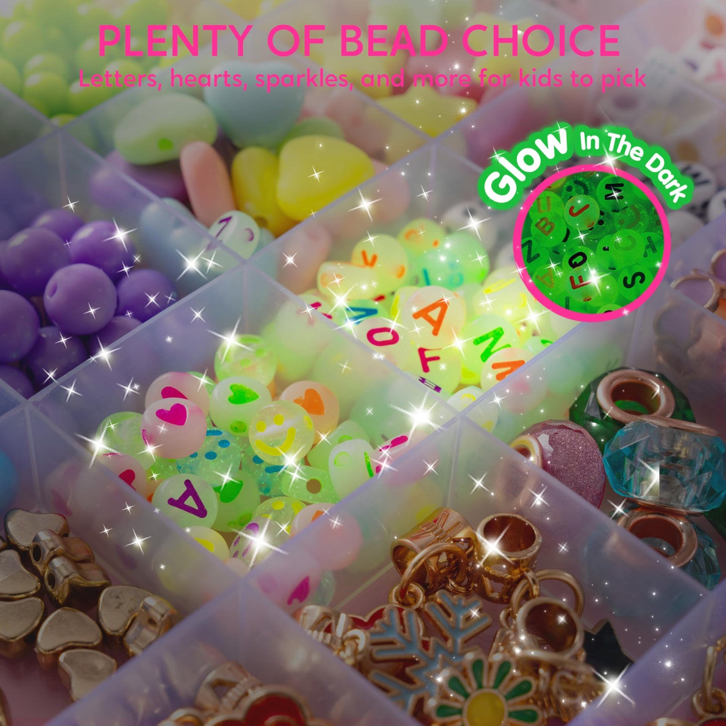 JOVA Klever Kits Princess Bracelet Making Kit, Jewelry Making Kit, Bracelets for Girls, Crafts for Kids, 4 Year Old Girl Birthday Gifts, Over 650 Beads, Make 30+ Designs