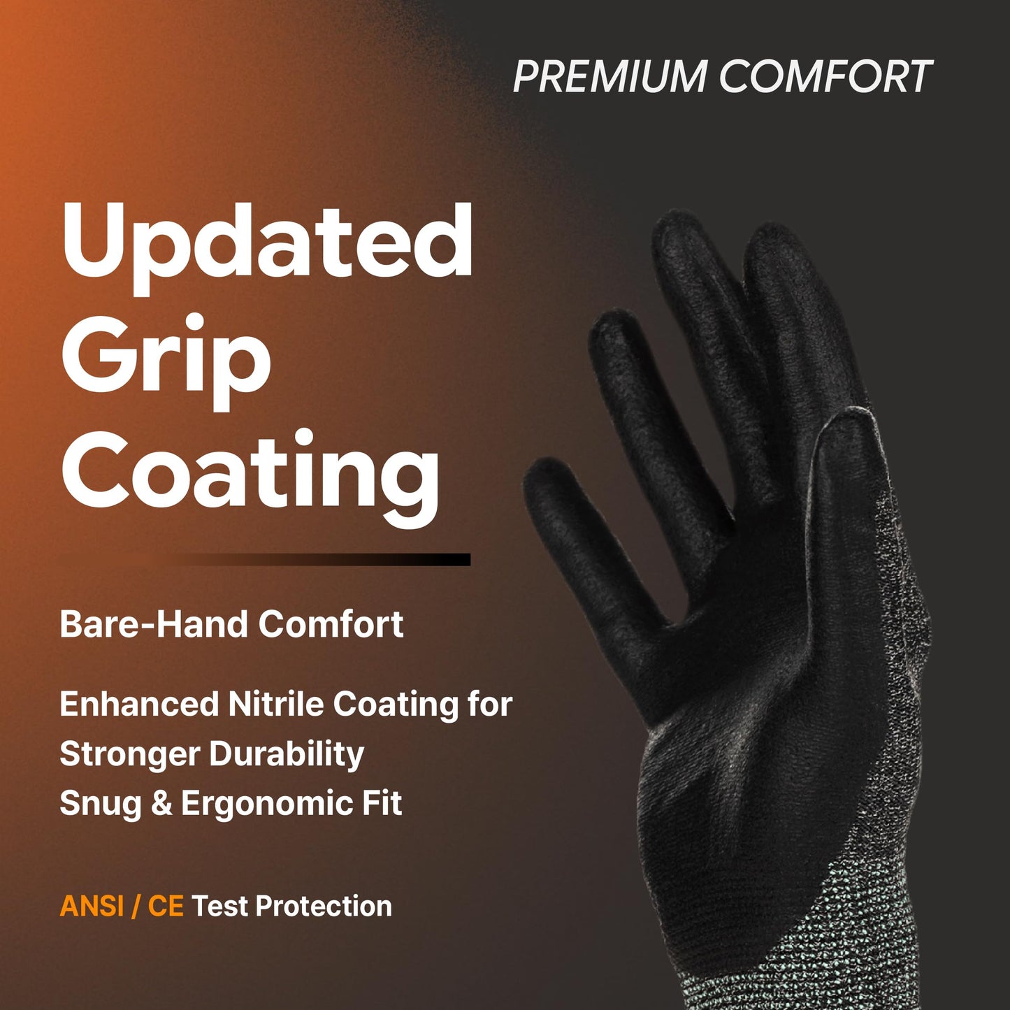 DEX FIT Nitrile Work Gloves FN330, 3 Pairs, 3D-Comfort Stretchy Fit, Firm Grip, Thin & Lightweight, Touch-Screen Compatible, Durable, Breathable & Cool, Machine Washable; Pink XL (10)