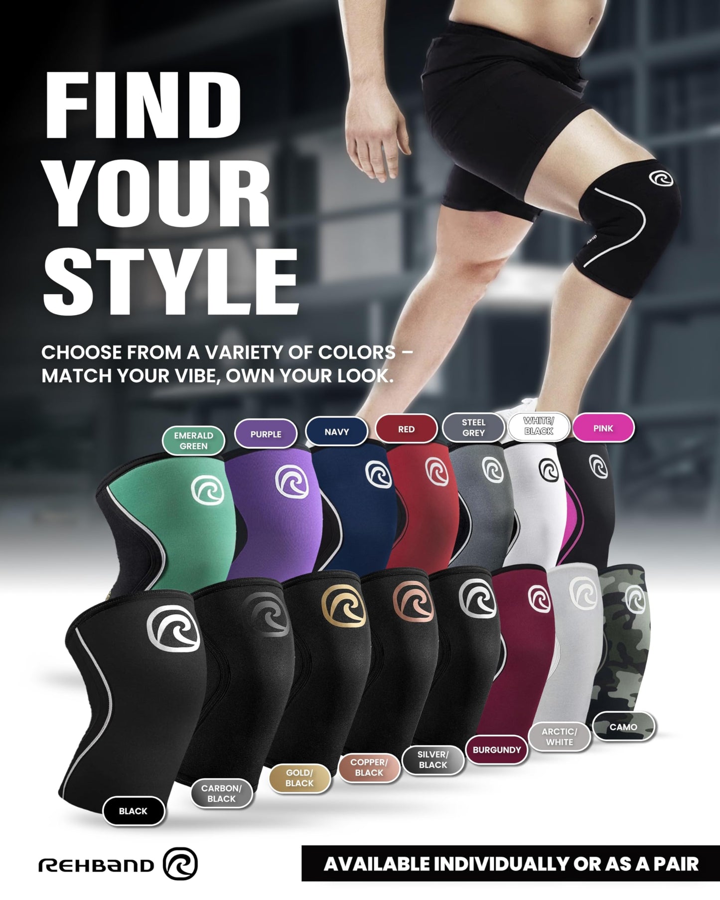 Rehband 5mm Knee Sleeves for Functional Training, Cross-Training & Powerlifting, Weightlifting Knee Support made of Neoprene, Unisex, Colour:Pink - 1 Pair, Size:X-Large