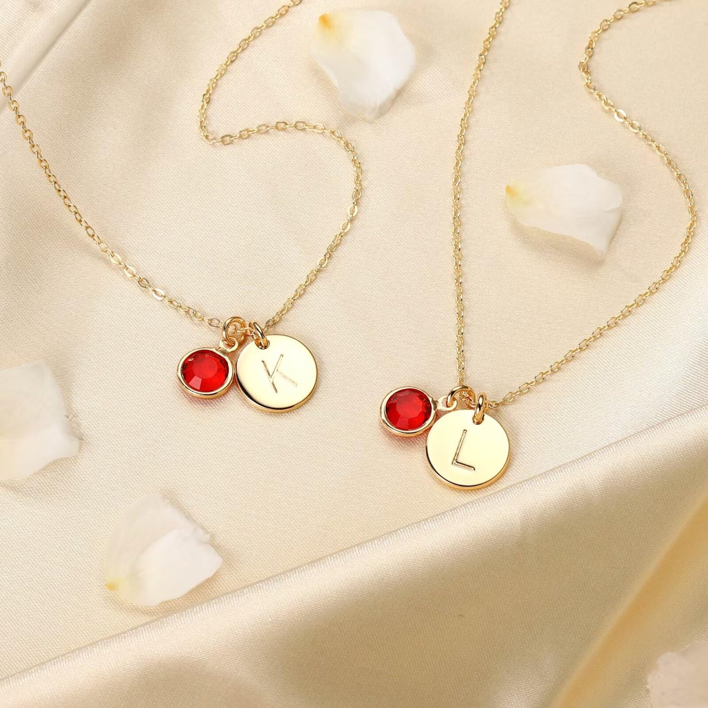 Hidepoo Mom Birthday Gifts for Female - Initial Alexandrite Birthstone Necklaces for Women, Mothers Day Personalized Gift for Woman Wife Grandma, Disc Initial O Necklace, June Birthstone Jewelry