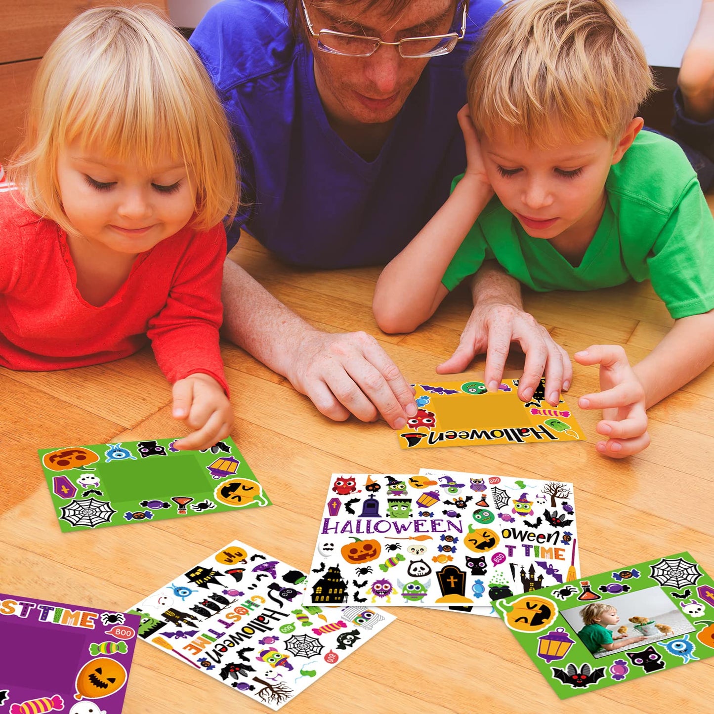 30 Packs Halloween Arts and Crafts for Kids Picture Frame Craft Kits Photo DIY Craft Set Bulk Pumpkin Maple Leave Turkey Stickers Children Classroom Kindergarten Preschool Game Activities Ages 4-12