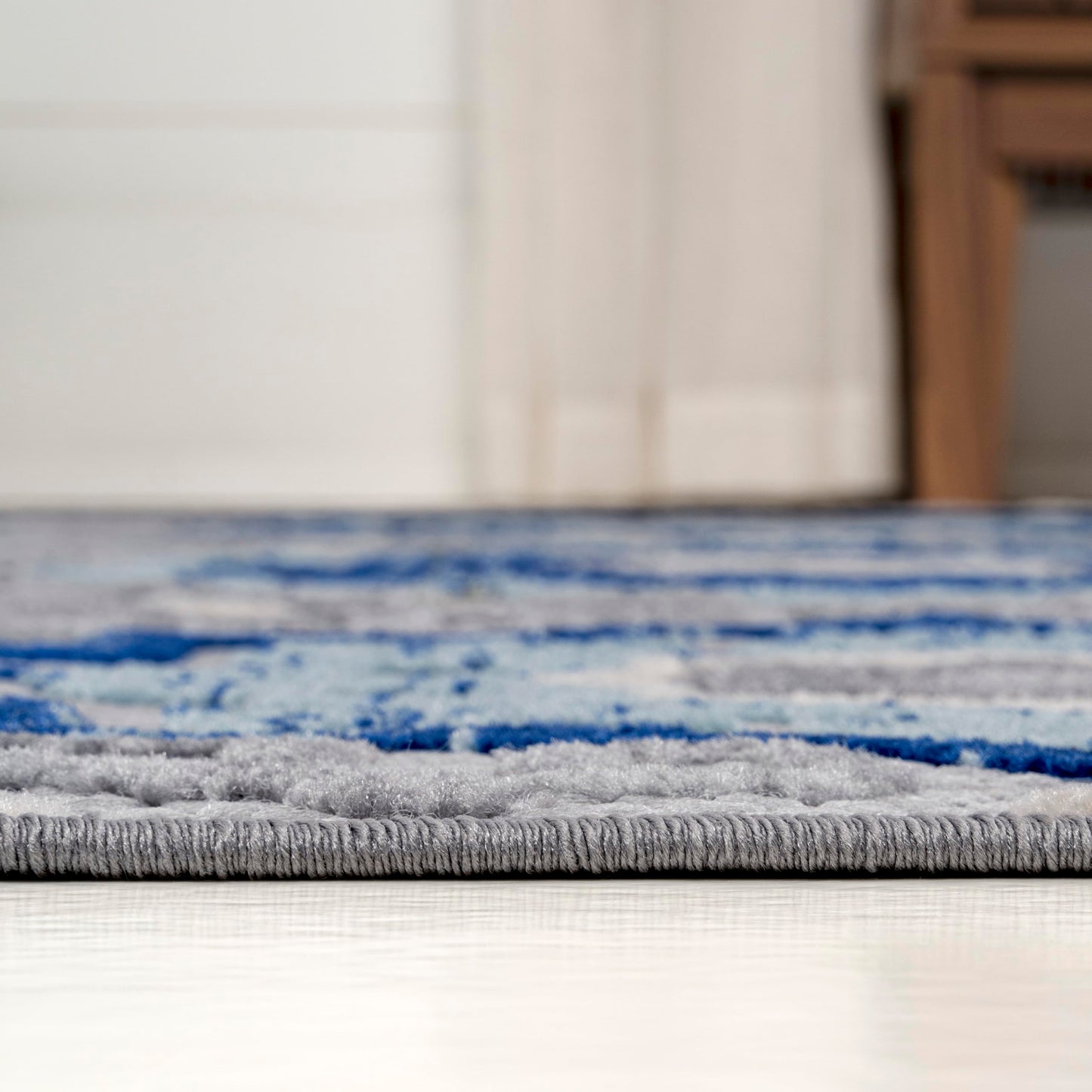 JONATHAN Y Mediterranean Medallion Indoor Outdoor Area Rug 3X5 Blue/Gray, Boho for Backyard, Patio, Porch, Easy-Cleaning, High Traffic, Pet-Friendly, Non-Shedding (AMC101A-3)
