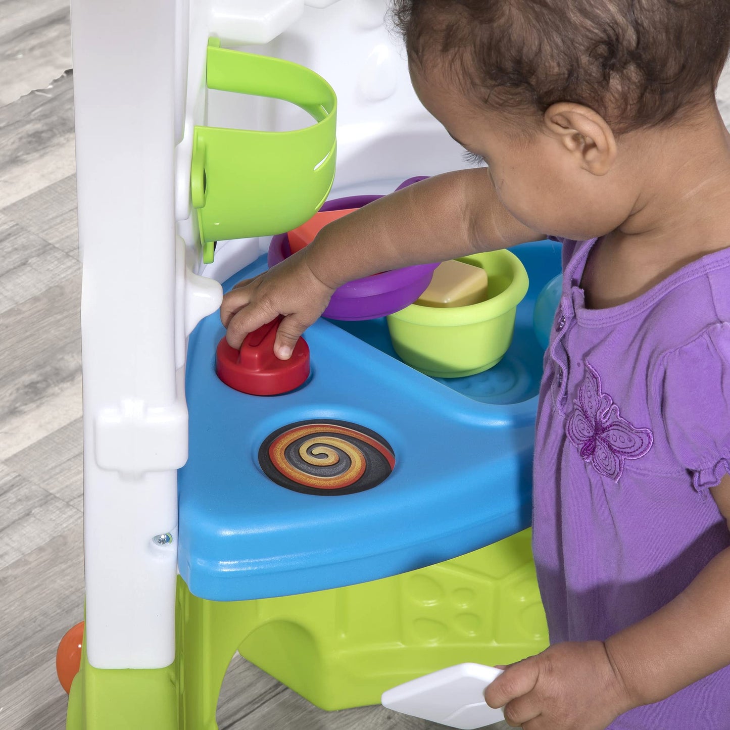 Step2 Toddler Corner House, Kids Playhouse, Indoor/Outdoor Playset, Play Gym with Kitchenette, Includes 15 Piece Toy Accessories, Made of Durable Plastic, for Toddlers 1+ Years Old