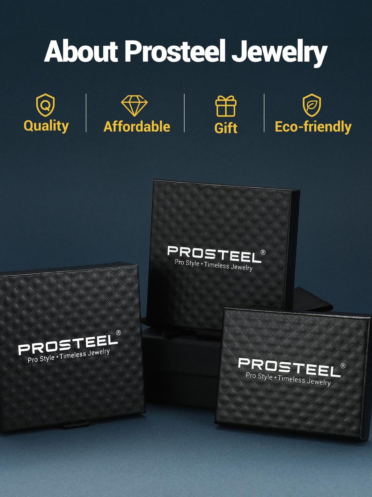 PROSTEEL Mens Chain Necklace Stainless Steel Chunky Necklace for Men