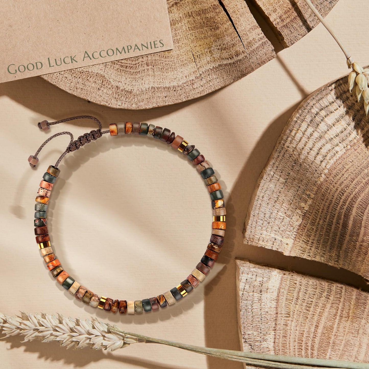 Gifts for Women Healing Natural Stone Bracelets with Positive Affirmations - Inspirational Gifts Jasper Bracelet - Get Well Soon Gifts for Mom Aunt Grandma Daughter in Law Best Friends, Birthday Christmas Valentine's Day Graduation Jewelry Gifts for Her