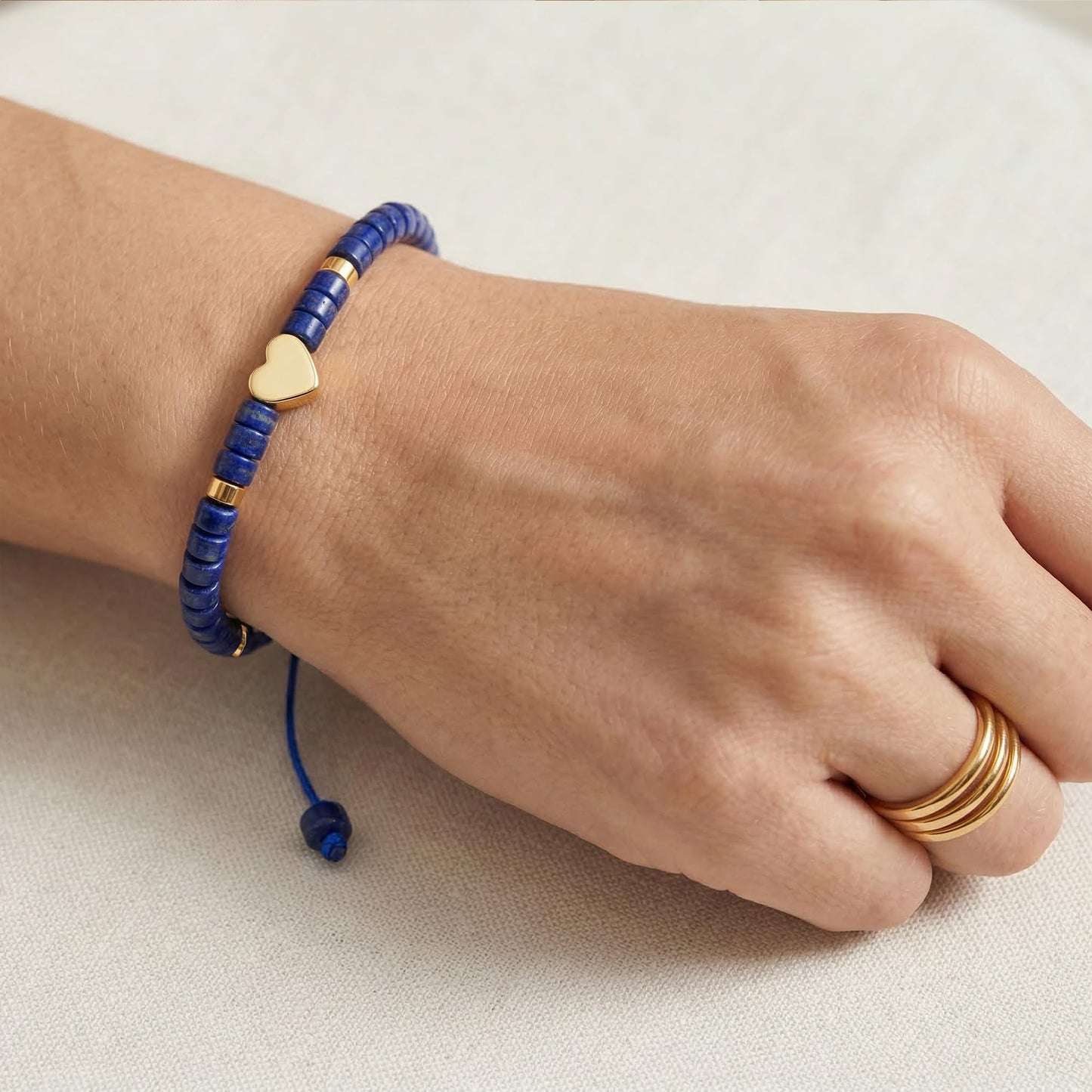 Svovin Inspirational Gifts Bracelets for Women, Healing Natural Stone Bracelets (Lapis Lazuli)