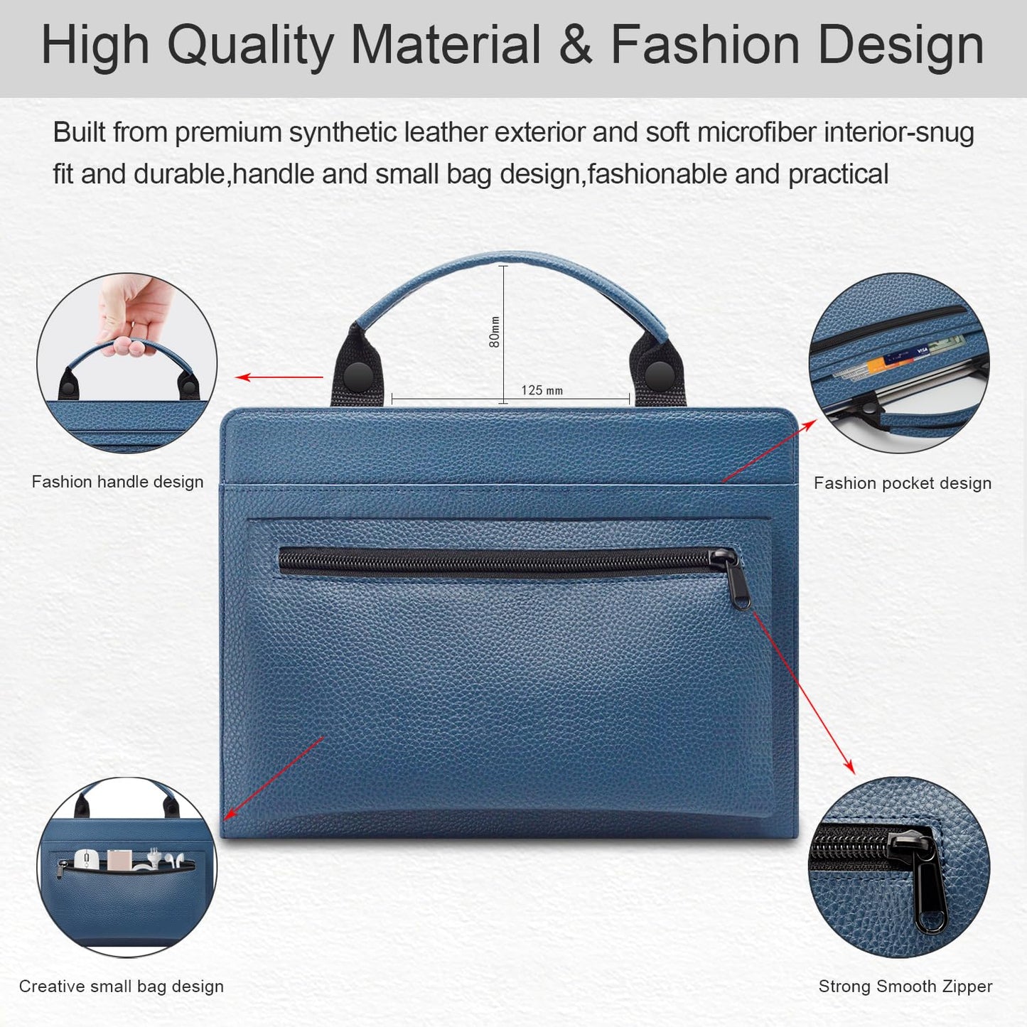 Laptop Case Cover Sleeve for Lenovo ThinkPad E14 Gen 5/ThinkPad E14 Gen 6 with Portable Bag with Bag Handle,Blue