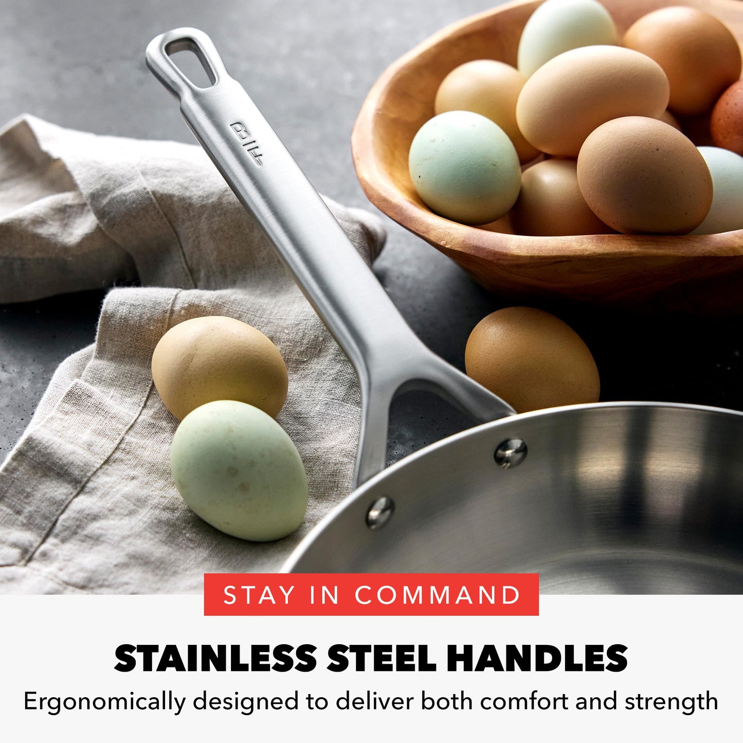 GreenPan x Bobby Flay 10 Piece Stainless Steel Cookware Set, Tri-Ply Multiclad Pots & Pans, Professional Grade, Oven & Broiler Safe to 600°F, Dishwasher Safe, Durable, Induction Compatible, Silver