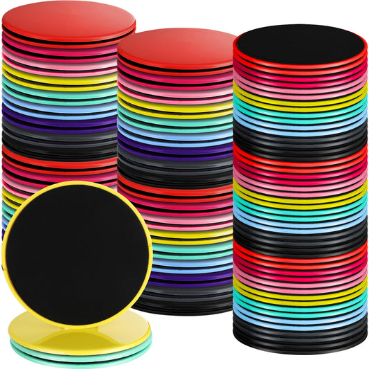 Jenaai 20 Pairs Core Sliders for Working Out Bulk Dual Sided Workout Disc Gifts for Group Training Classes Fitness Slider for Stability Ab Legs Full Body Fit Gym Carpet Hardwood FloorFoot (10 Colors)