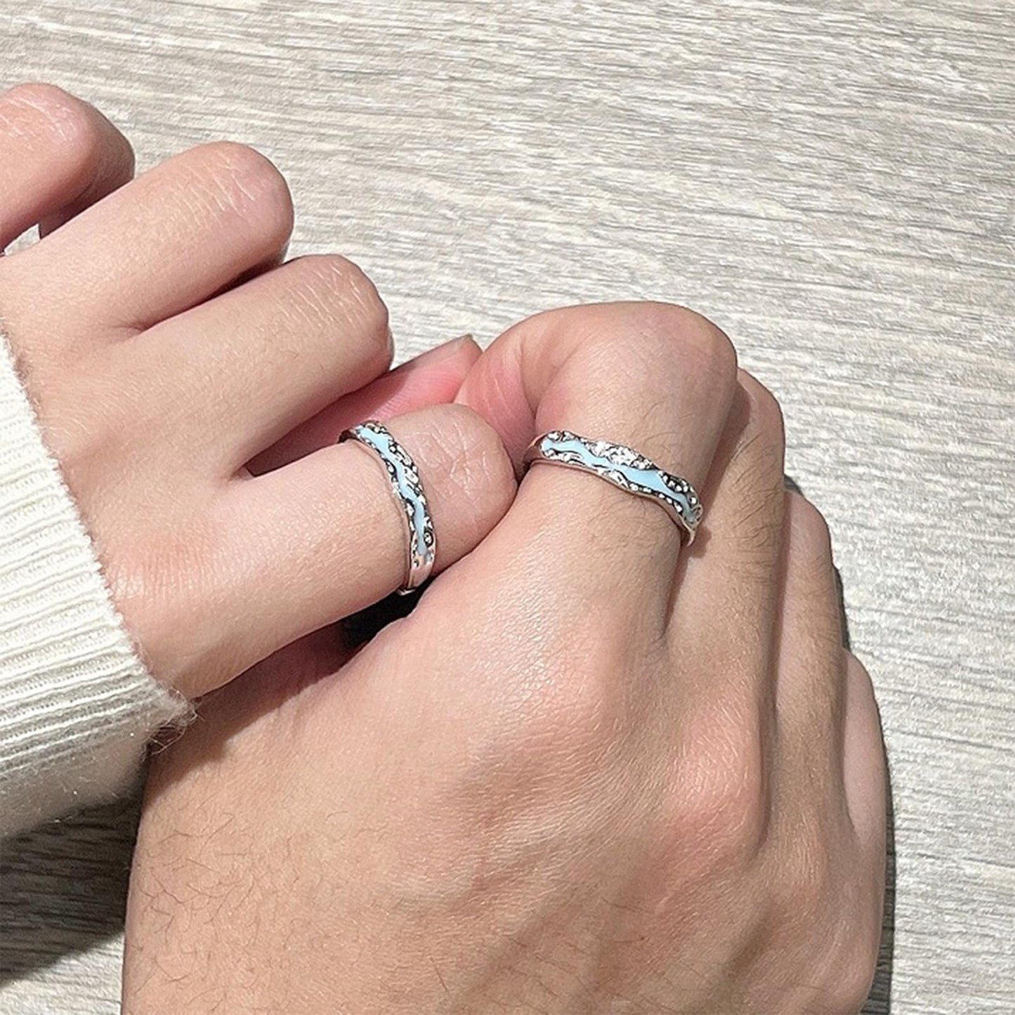 DIOWUS Lymphatic Magtherapy Luminous Ring For Men Women, Titanium Ion Therapy Acupuncture Unclog Bloodstream Lymph Nodes Light Up Hope Adjustable Finger Ring Jewelry Gift For Couple (for Men)