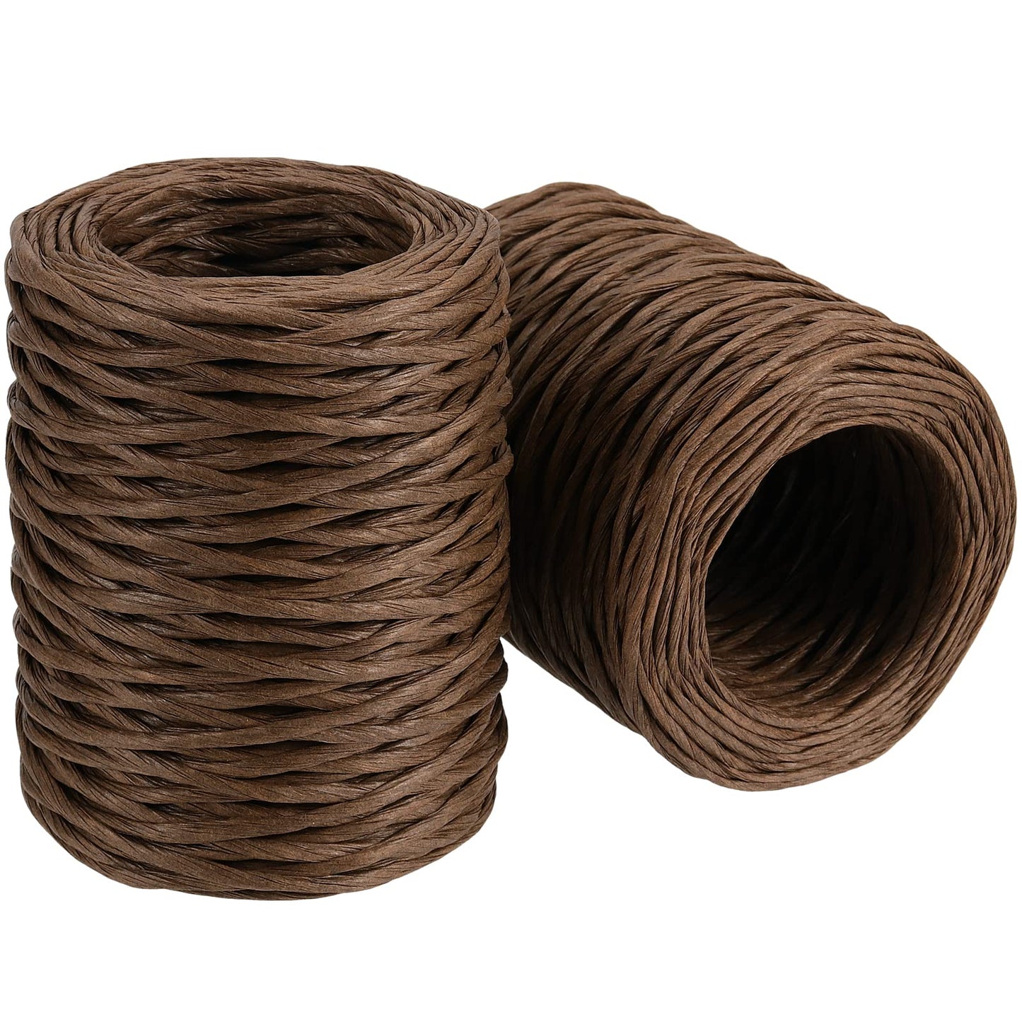 MOUYAT 4 Rolls Total 656 Feet x 2mm Brown Floral Wire, Rustic Vine Bind Wire, Paper Wrapped Rattan Rope for Crafts, Flower Bouquets Crown, Christmas Wreaths, Wedding, Weaving Basket