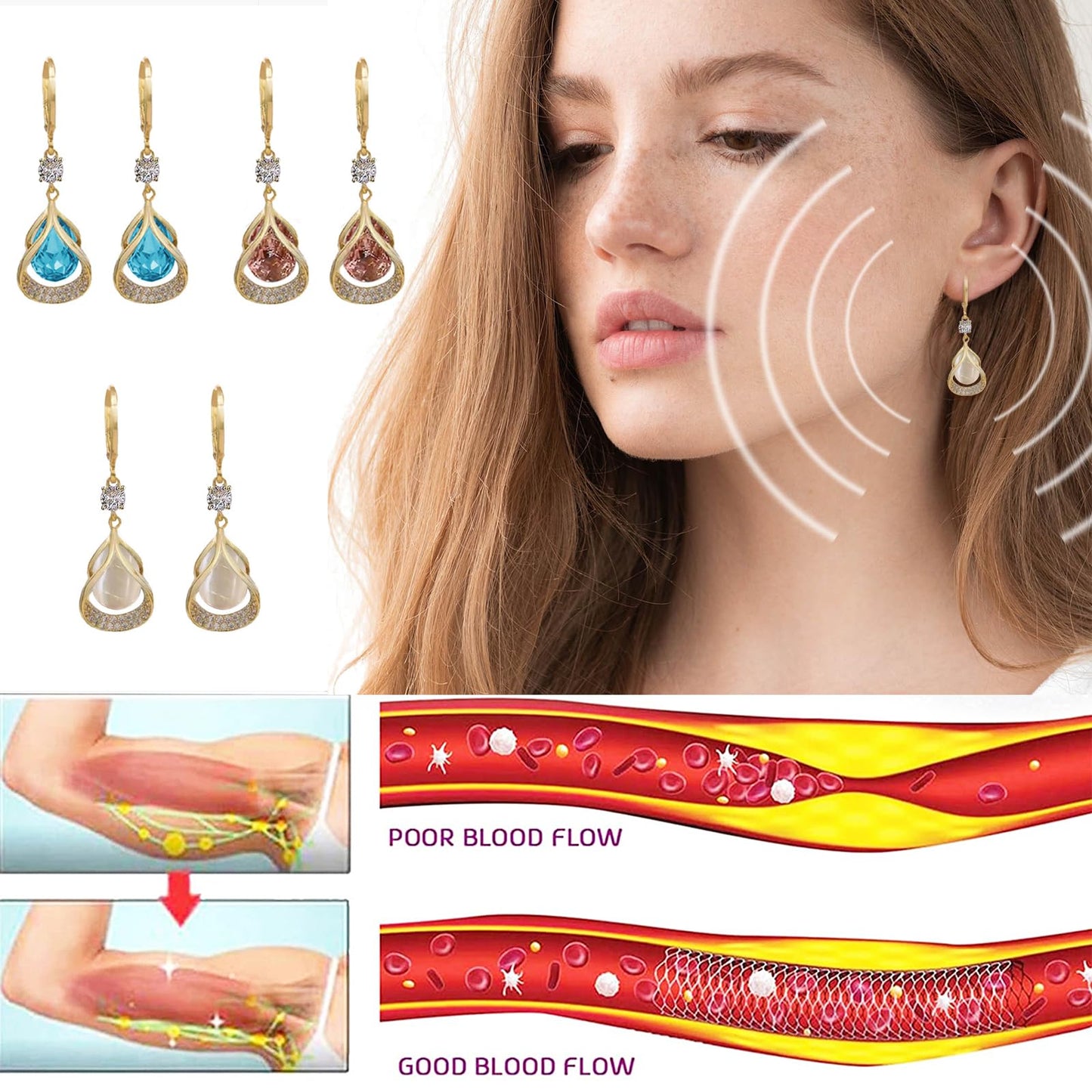 Lymphatic Earrings for Women Silver Zircon Hoop Huggie Earrings Dainty Fashion Jewelry Gifts