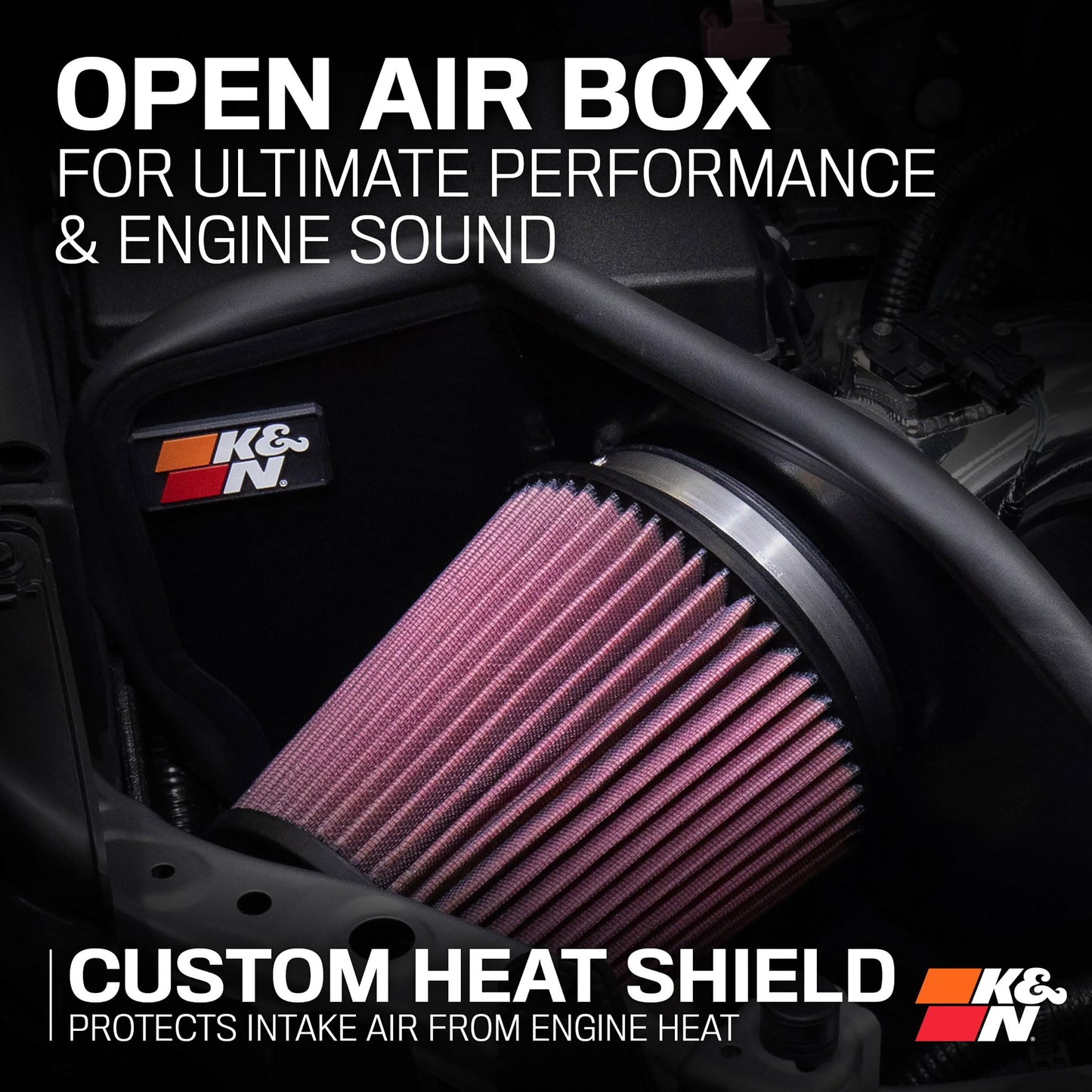 K&N Cold Air Intake System: High-Flow Air Filter, Increase Performance & Towing: Compatible with 2024-2025 Toyota: Land Cruiser, Tacoma, 77-9043KP