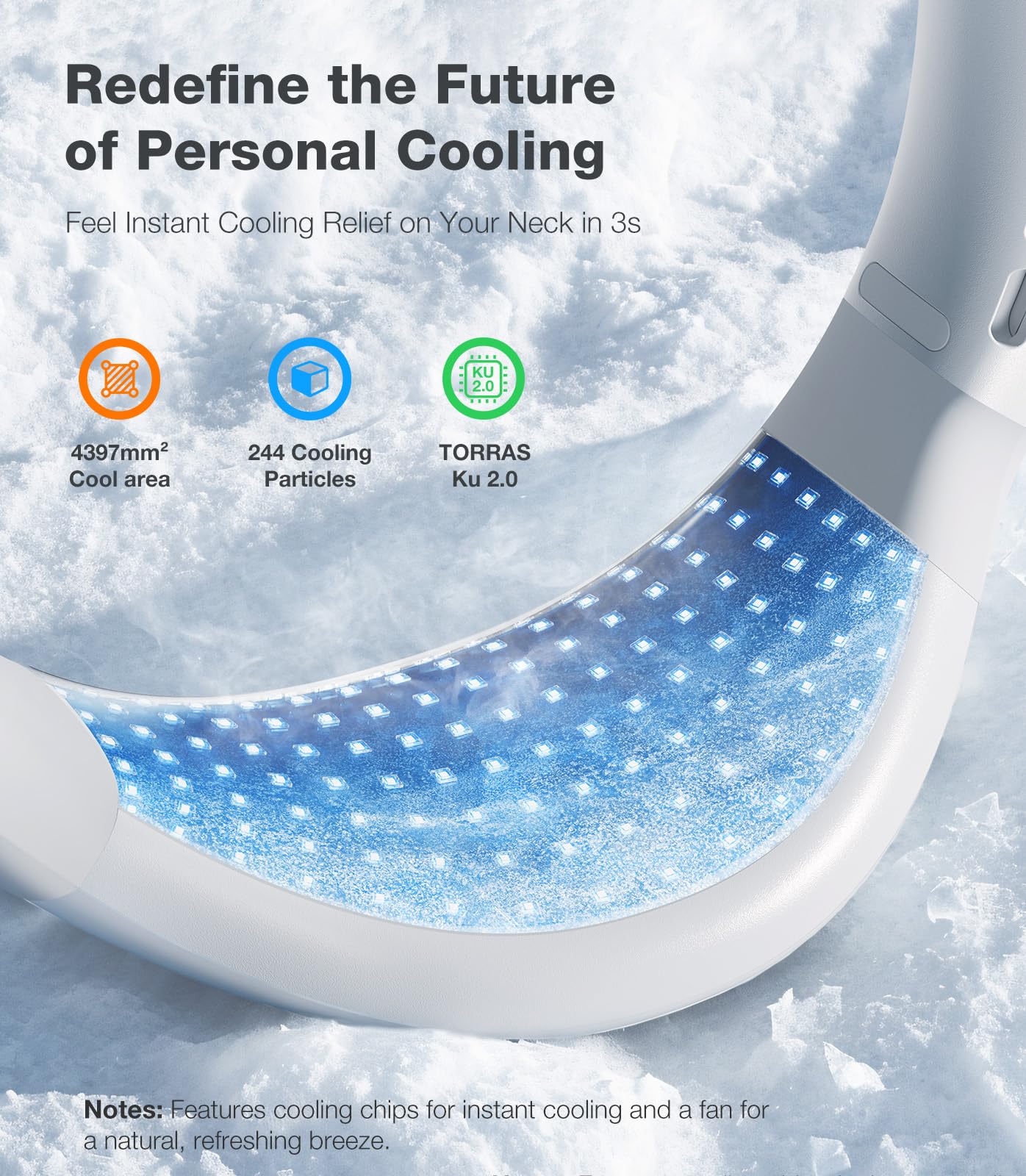 Ultra Long Life + Ultra Light Portable Neck Air Conditioner Set, Travel Essentials