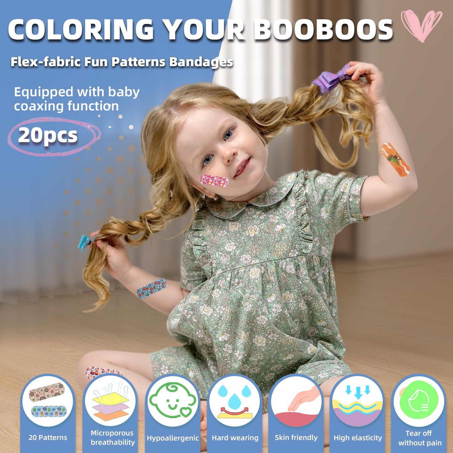 RAINLOS Small-First-Aid-Kit-for-Home-Car-Travel-Camping-Hiking-Kids, Mini Cute Portable Medical Emergency Kits Fits into a Purse, Diaper Bag & Backpack, Travel Must Have