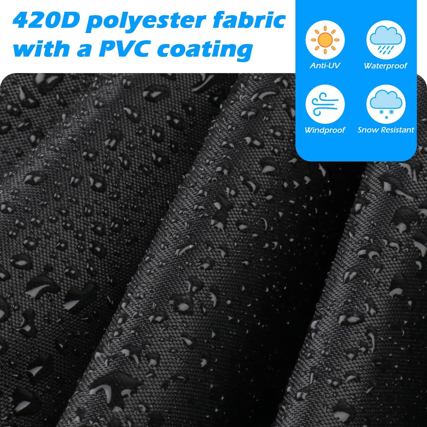 Squat Rack Cover, Waterproof Outdoor Gym Equipment Covers with Zipper for Squat Rack/Weight Lifting Rack/Home Gym Workout Equipment (65.5"Wx 56"D x 90"H)