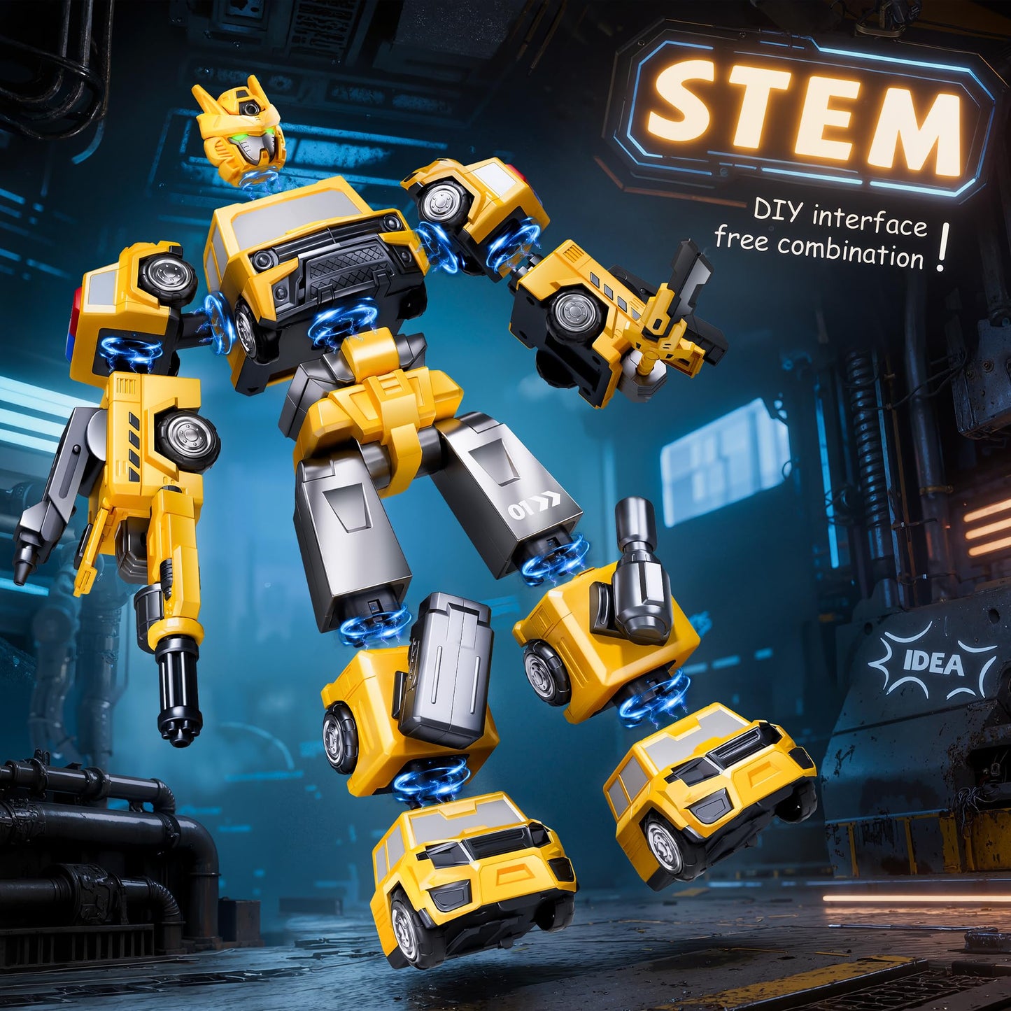 NewBandMo Gifts for 3 4 Year Old Boys, Toys for 3 4 Year Old Boys, 5-in-1 Transform Robot Toys for Boys 4-6, Easy DIY Assembly, 3 4 Year Old boy Birthday Gifts, Ideals Toys for Boys, Kids Toys