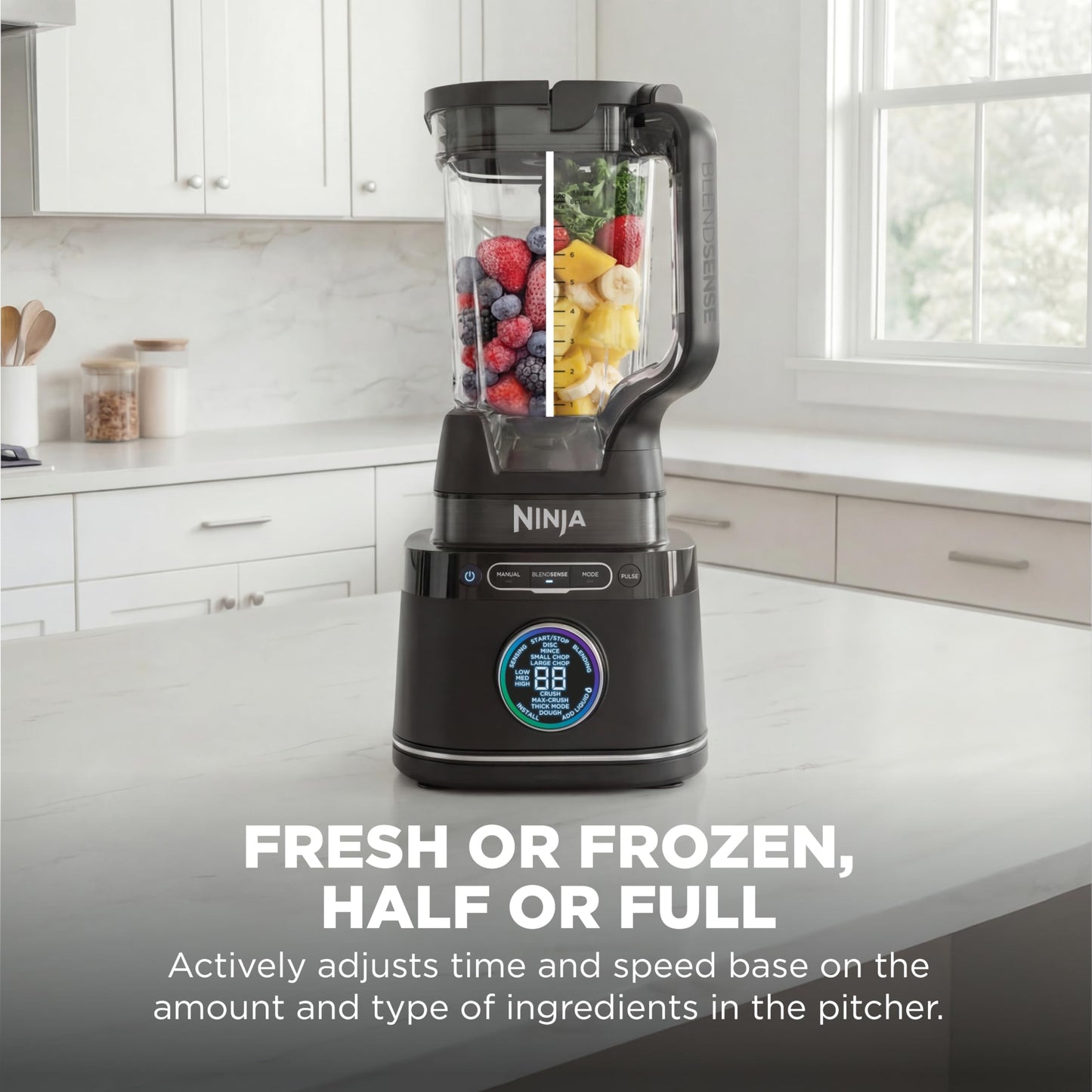 Ninja Kitchen System | All-in-One Food Processor & Blender | 8-Cup Bowl & (1) 24 oz. To-Go Cup BlendSense Tech | For Smoothies, Cookie Dough, Salsas, Cole Slaw & More | 1800 Peak Watt | Black | TB401