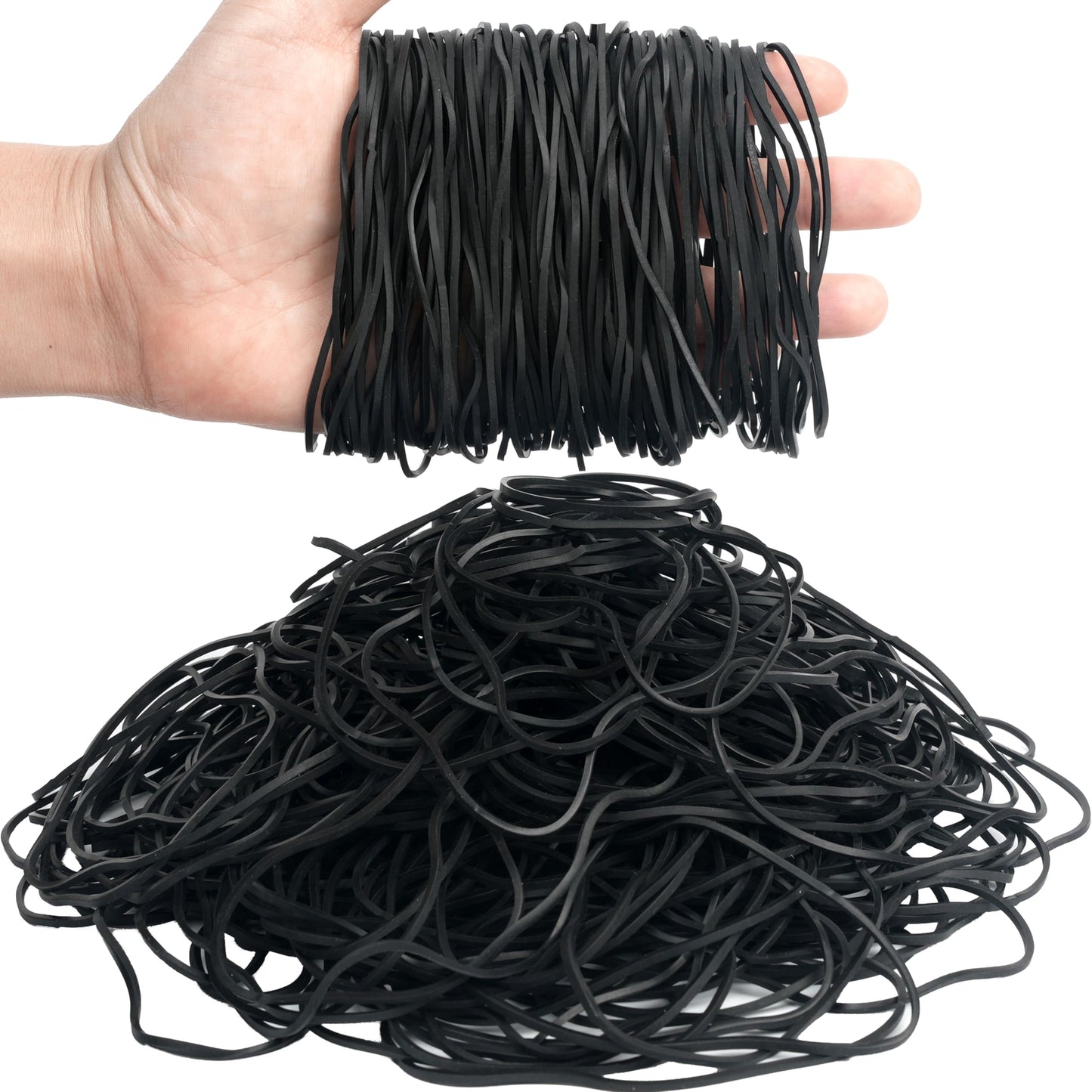 Rubber Bands for Balloon Arches 300pcs Black 4.8inch large heavy duty Stretchy Elastic Bands for Office Supplies Home Party Wedding Birthday Trash Cans File Folders