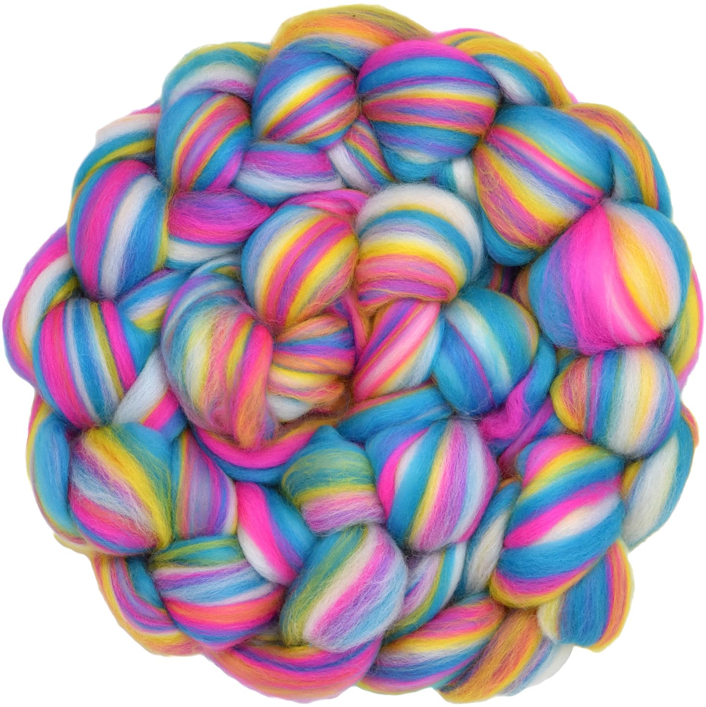 Combed Top Roving. Limited Edition Fiber for Spinning, Needle Felting, Wet Felting, Weaving and Crafting. Colorful Designer Merino, Malibu
