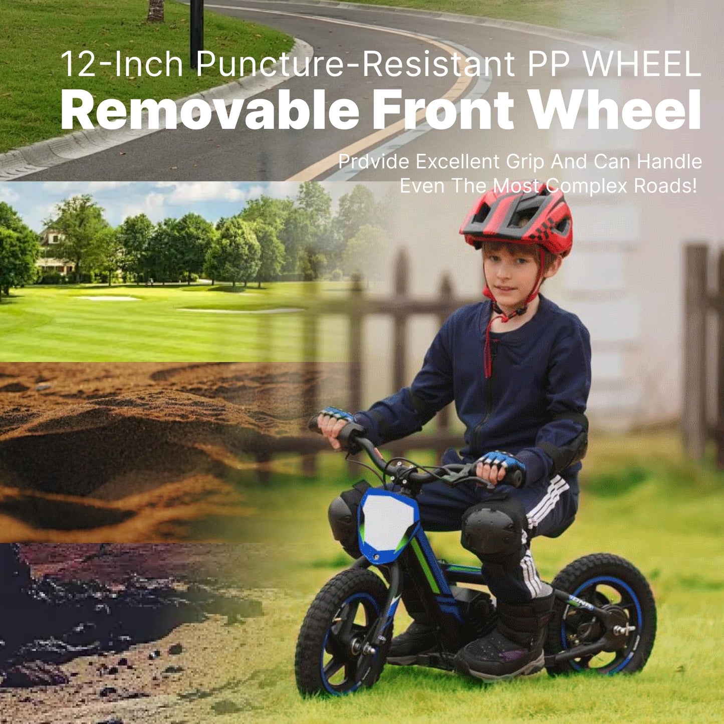 KOZRUNS Electric Dirt Bike for Kids 3-6, 170W Racing Experience Lightweight Motorcycle, New Aluminum Frame with 2 Power Modes, 24V Detachable Battery, 12 Inch Knobby Tires