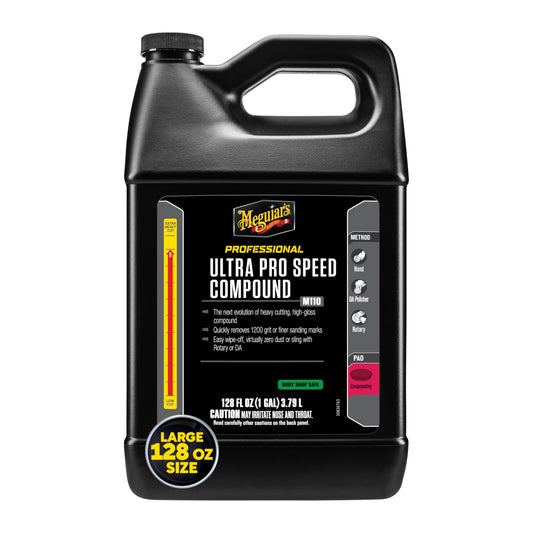 Meguiar's Professional Ultra Pro Speed Compound M11001 - Pro Paint Correction Compound, Fast and Even Cut for a High Gloss Finish - Incredible Results by DA Polisher or Rotary, 128 Oz, 1 Gallon
