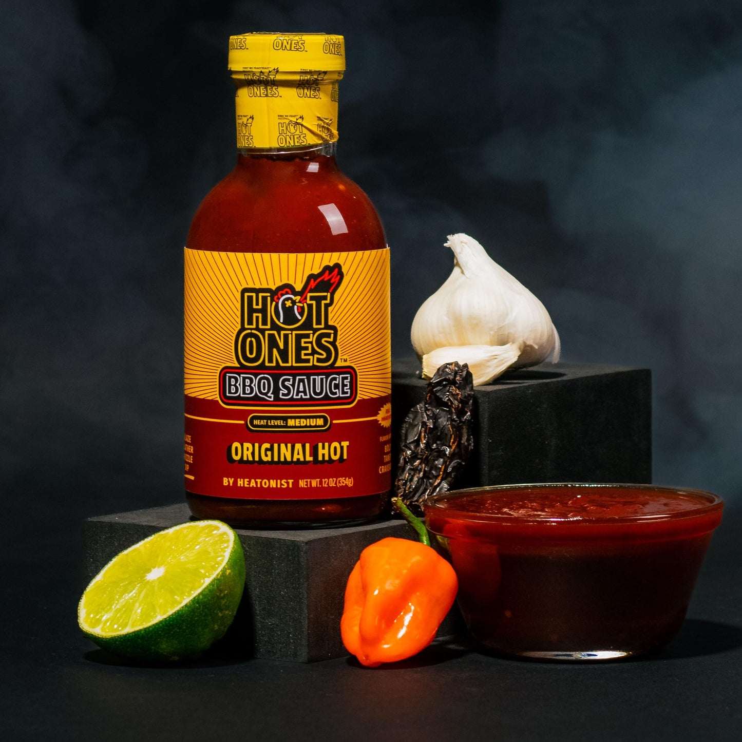 Hot Ones BBQ Sauce Trio - Variety Pack - Gift Set - Original, Smoked Serrano, Caribbean