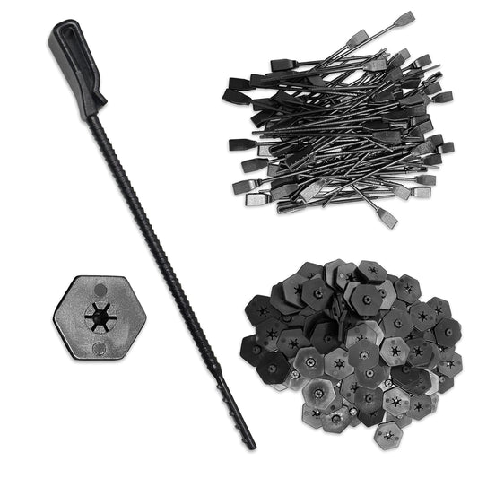 SAMU Critter Guard Fastener Clips 120Pcs Set – Premium Plastic Critter Guard Clips for Mesh – Sturdy and Durable Design – No Tools, Easy Installation – Excellent Protection Against Birds, Rodents