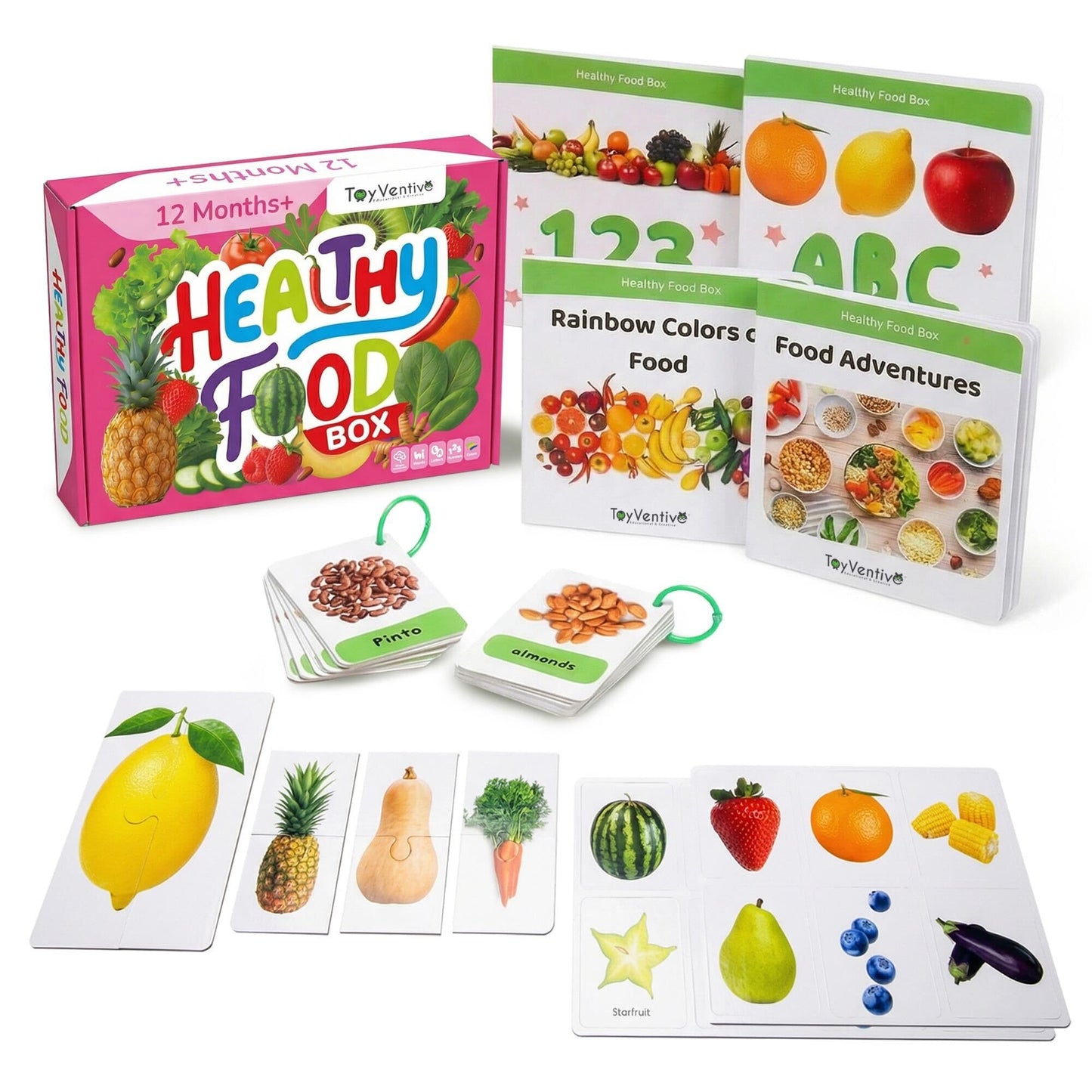 Preschool Learning Activities, Educational Books, Toddler Flashcards, Montessori Games, Picture Cards, Play Food For Toddlers 1-3, 1 year old girl gifts and toys, 2 year old girl birthday gift