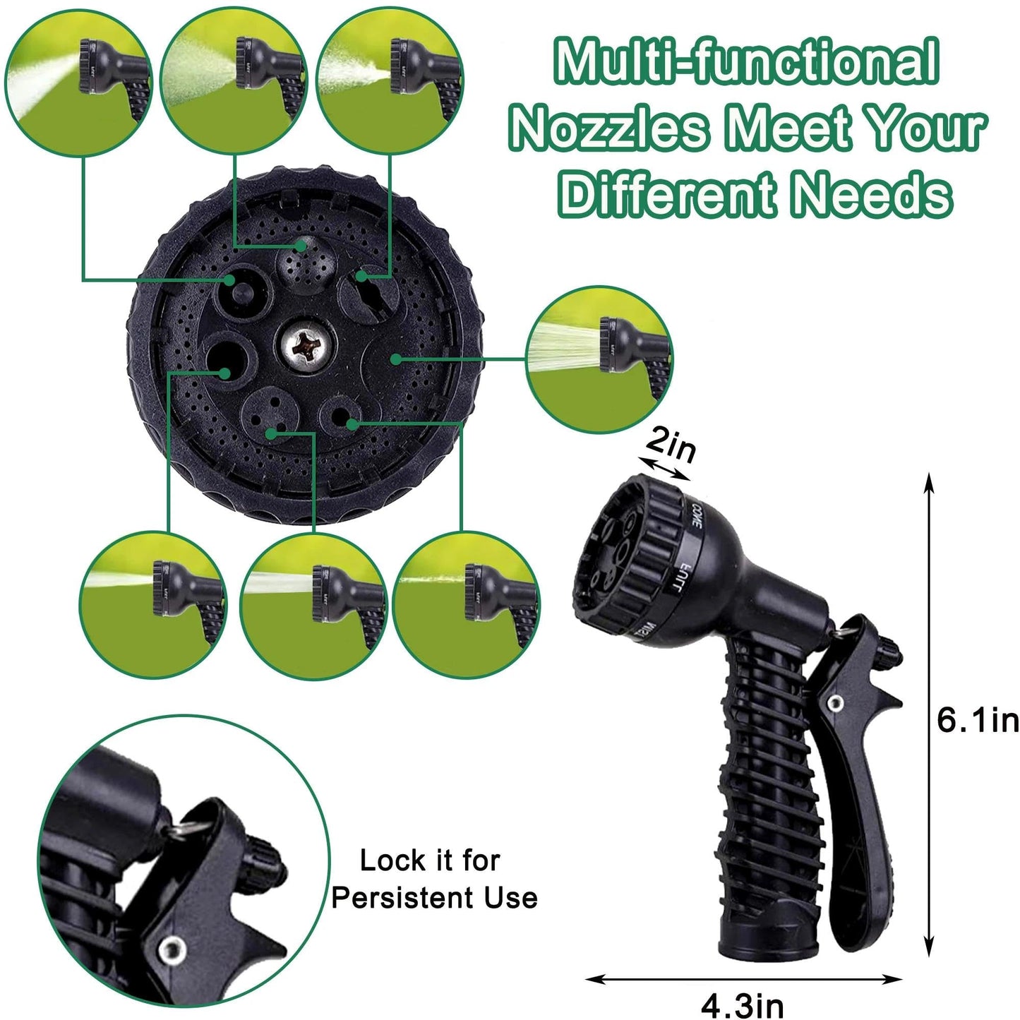 75ft Stainless Steel Garden Hose with 2 Nozzle Flexible Water Hose Lightweight Portable Tangle Free Metal Pipe for Patio Lawn Outdoor Heavy Duty Watering Water Pipe